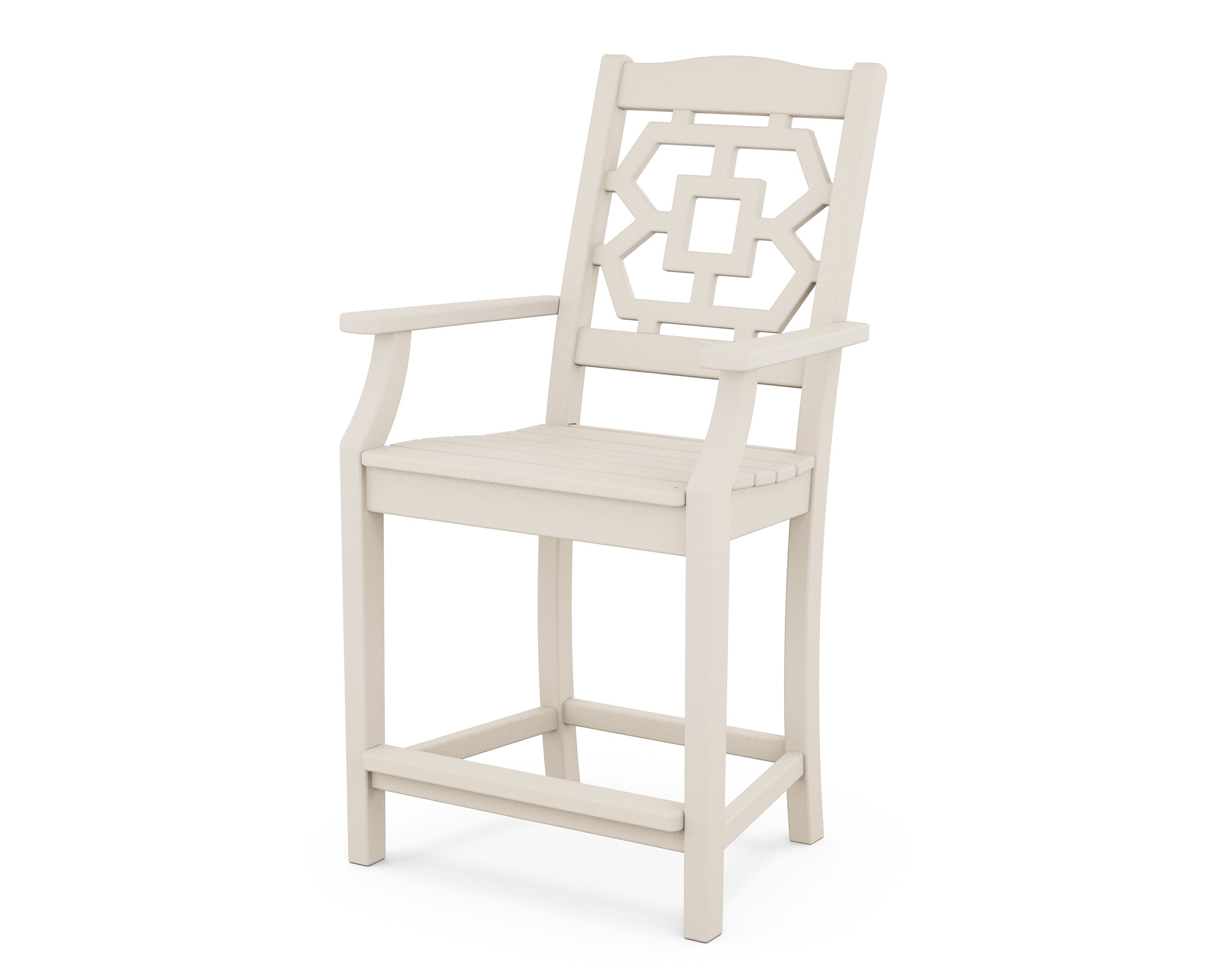 Chinoiserie Counter Arm Chair in Sand