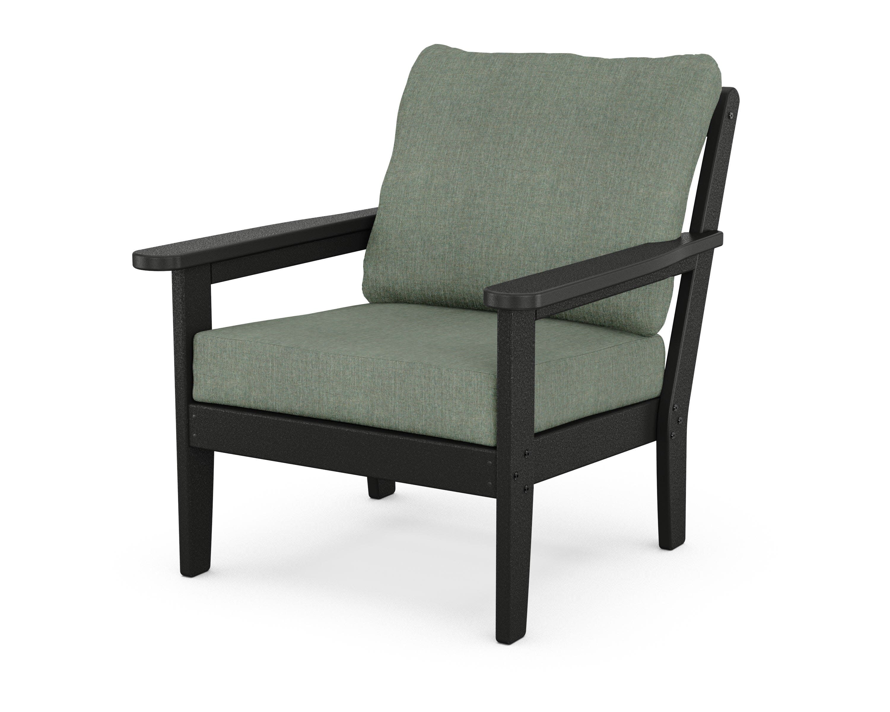 Cottage Deep Seating Chair in Black / Cast Sage