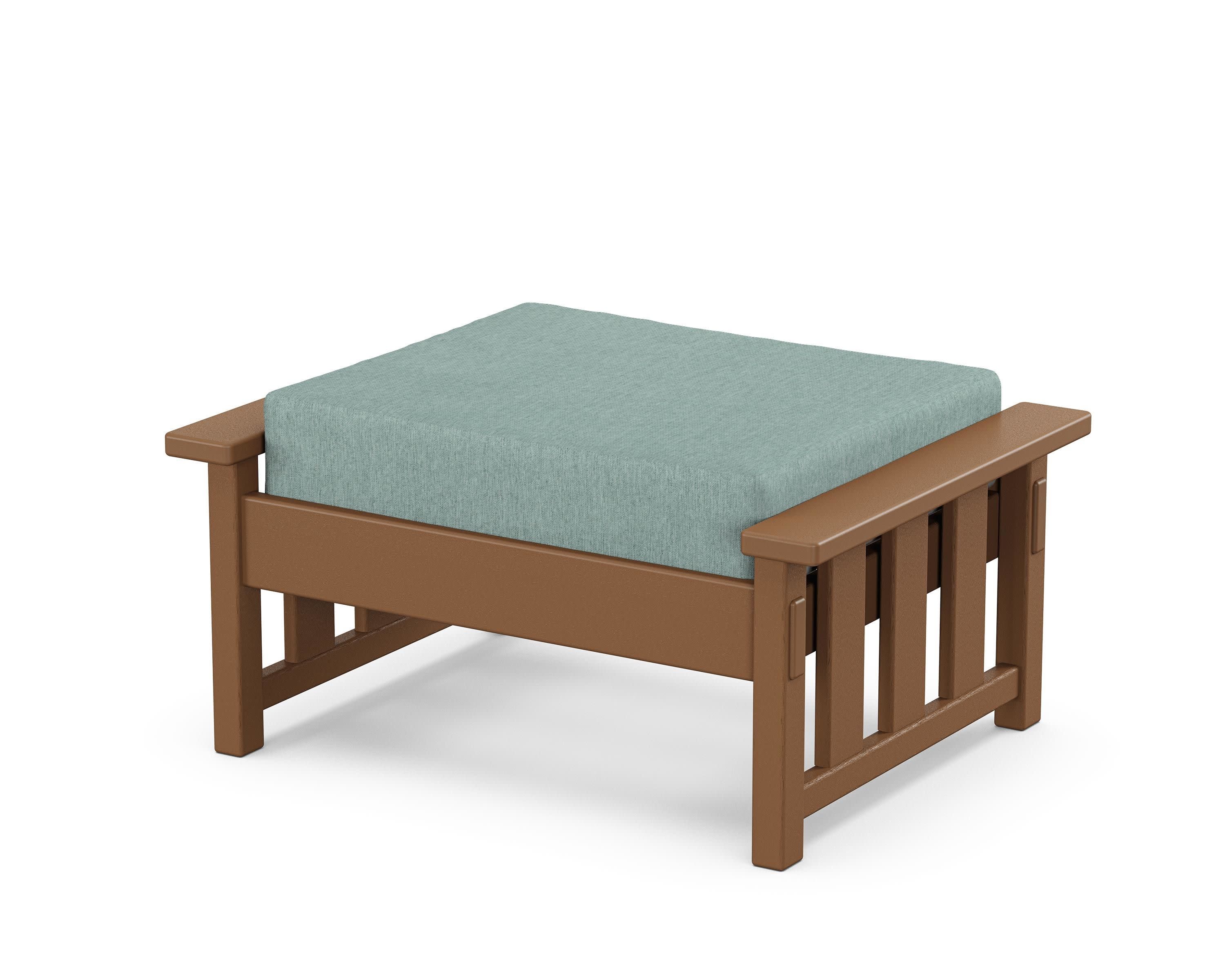 Acadia Deep Seating Ottoman in Teak / Glacier Spa