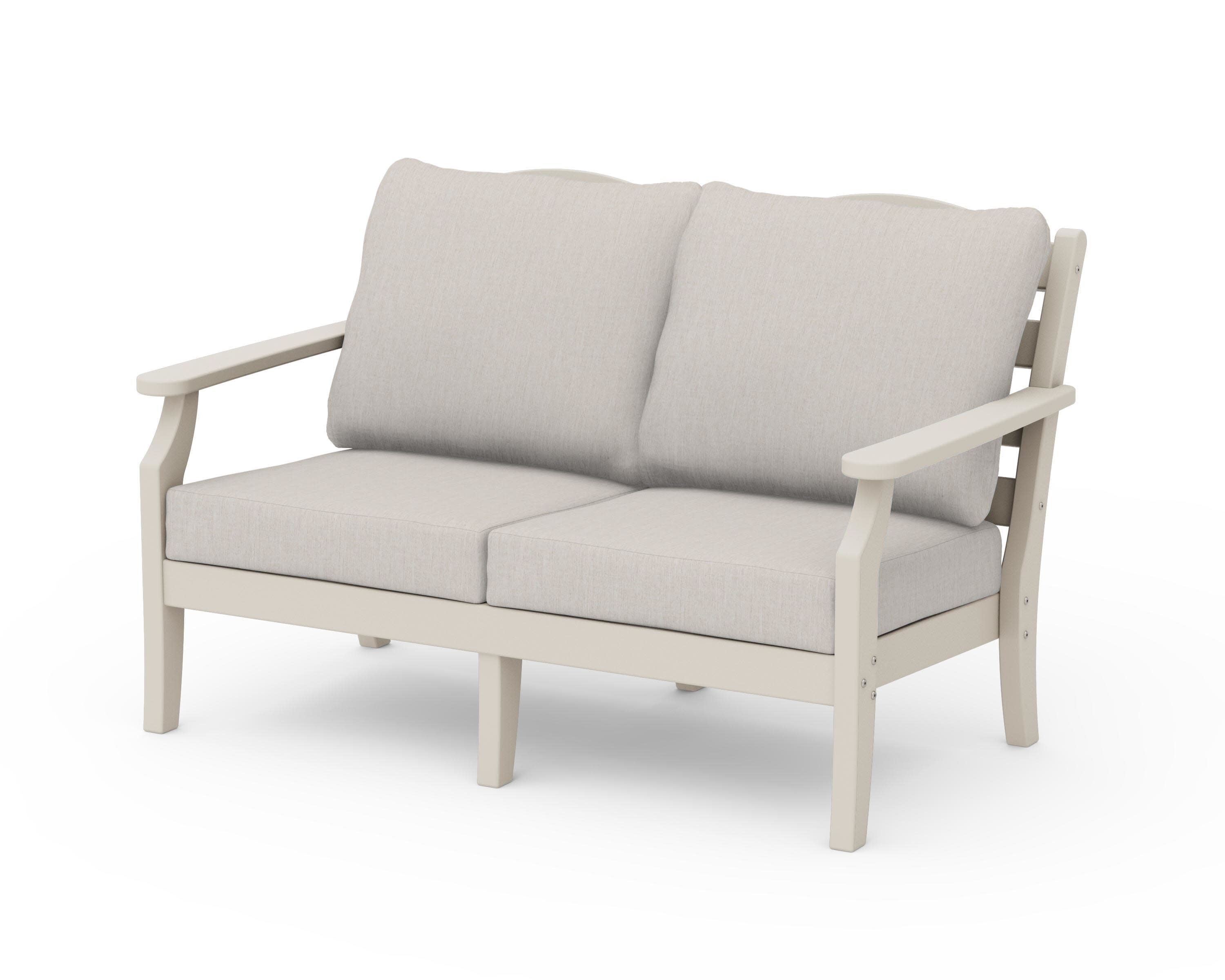 Savannah Deep Seating Loveseat in Sand / Cast Ash