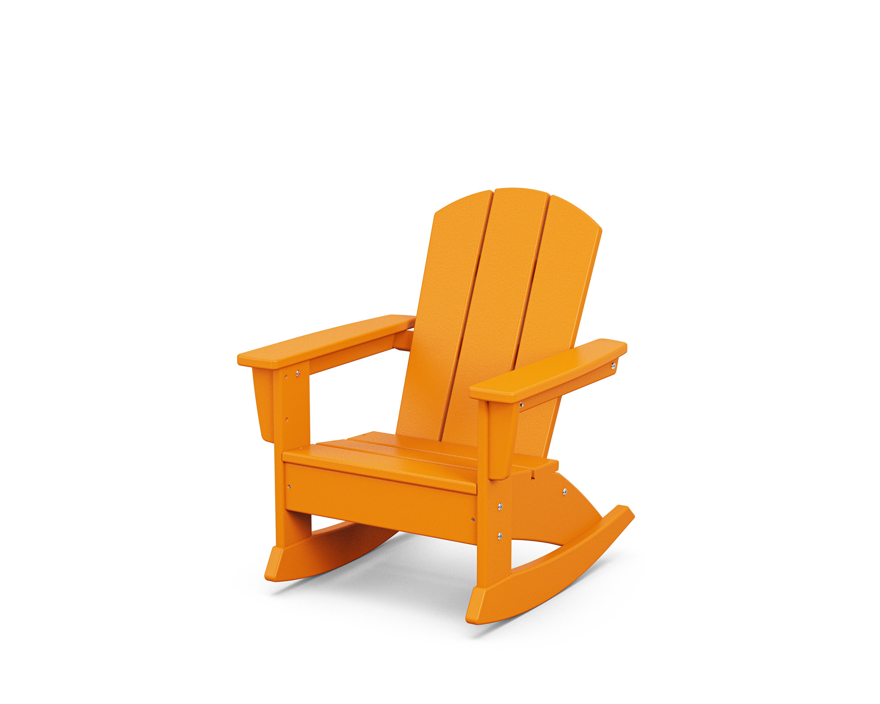 Kids Nautical Adirondack Rocking Chair in Tangerine