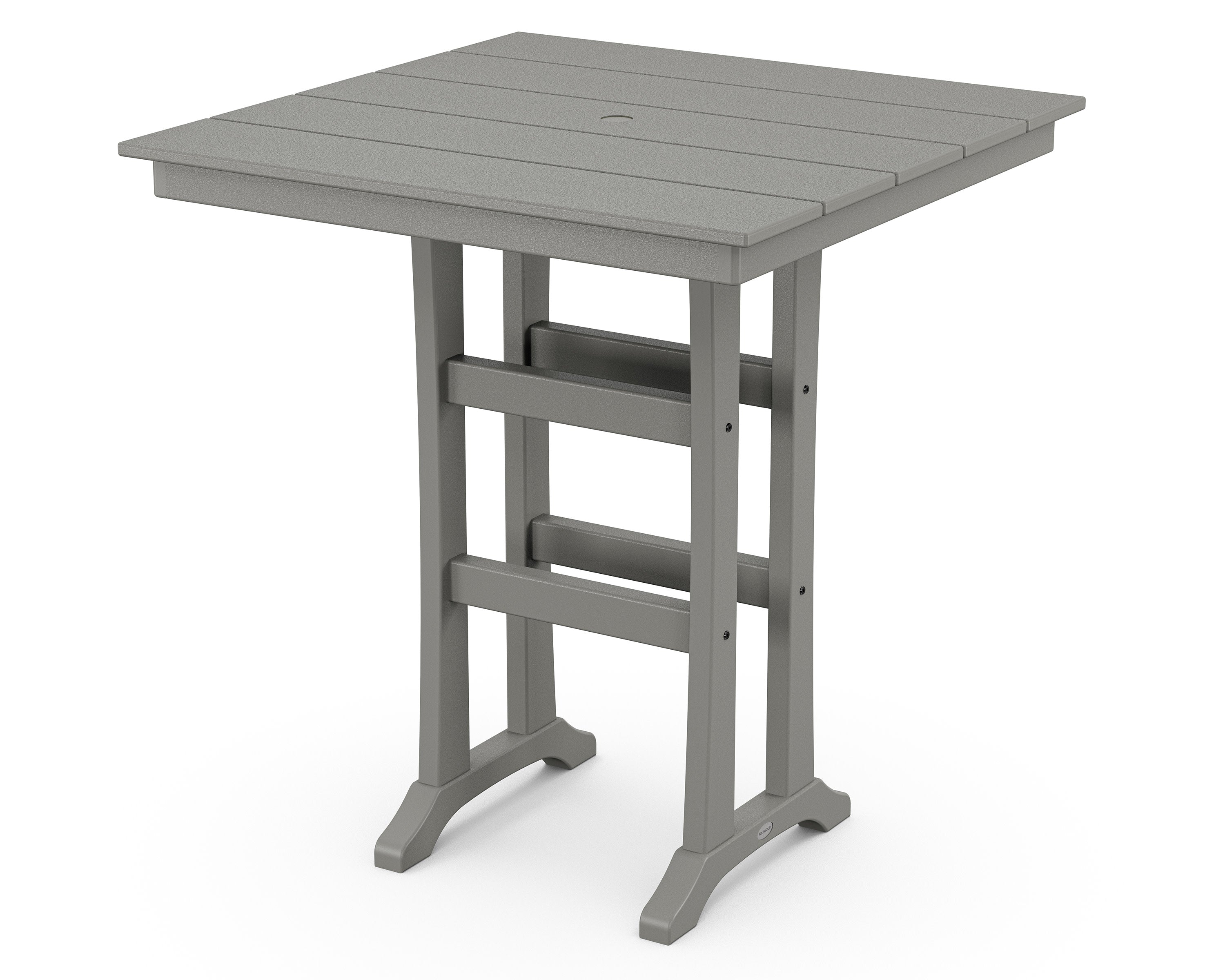 Farmhouse Trestle 37" Bar Table in Slate Grey