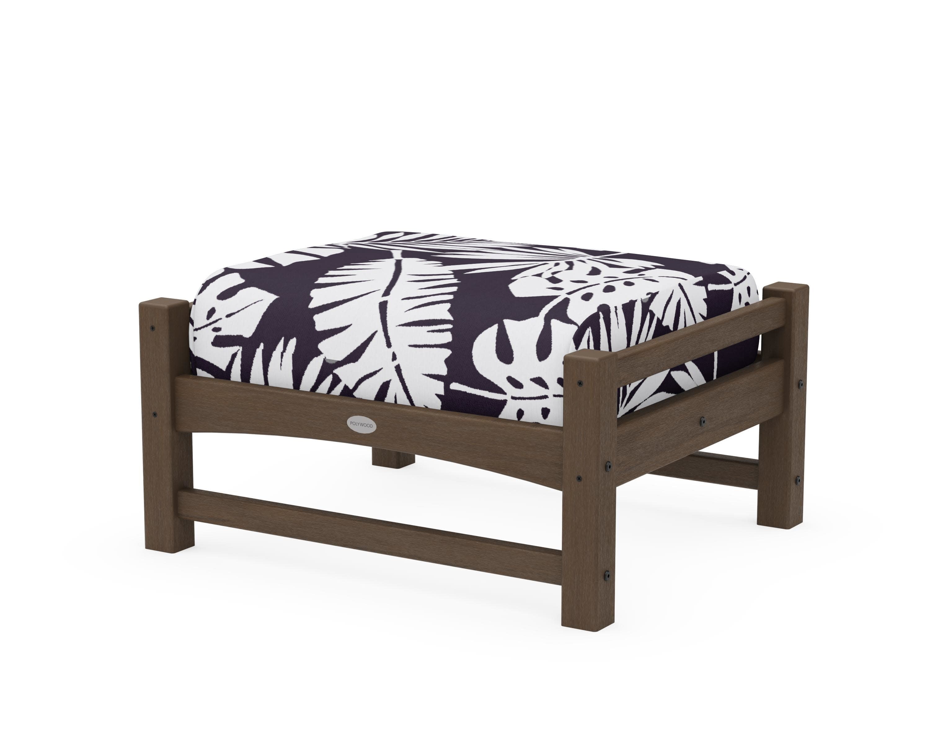 Club Ottoman in Kona / Leaf Navy