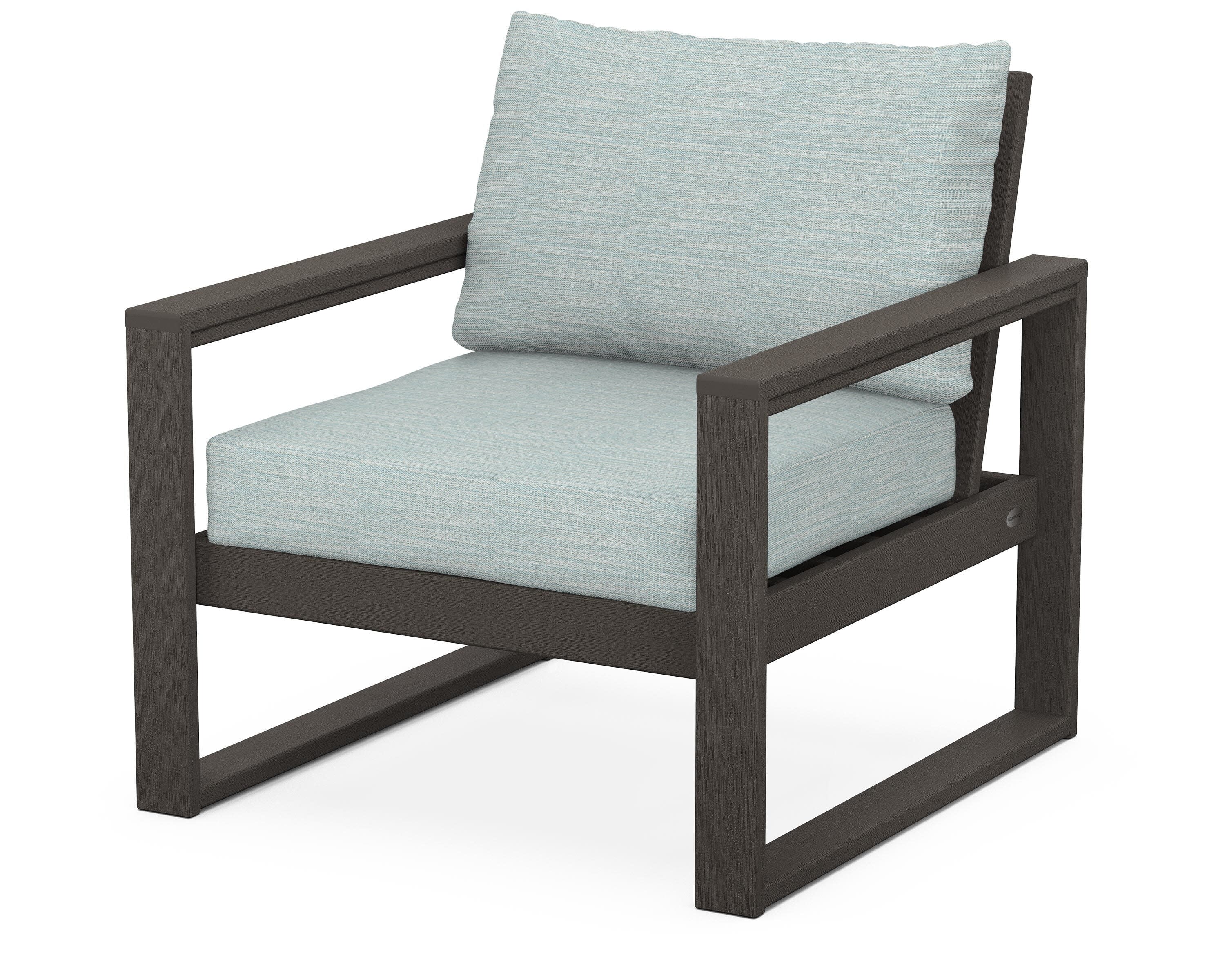EDGE Club Chair in Vintage Coffee / Soothe Mist