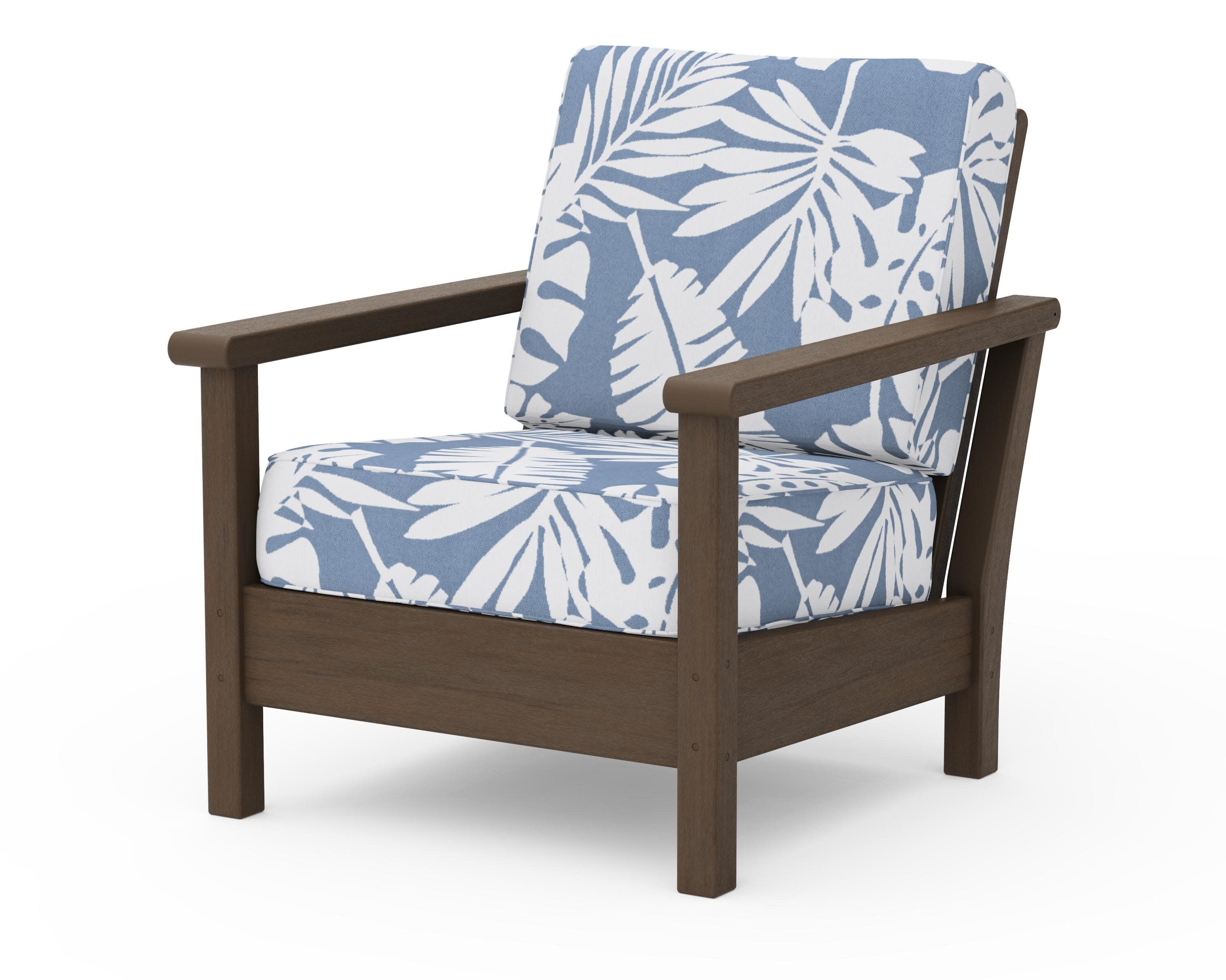 Harbour Deep Seating Chair in Kona / Leaf Sky Blue