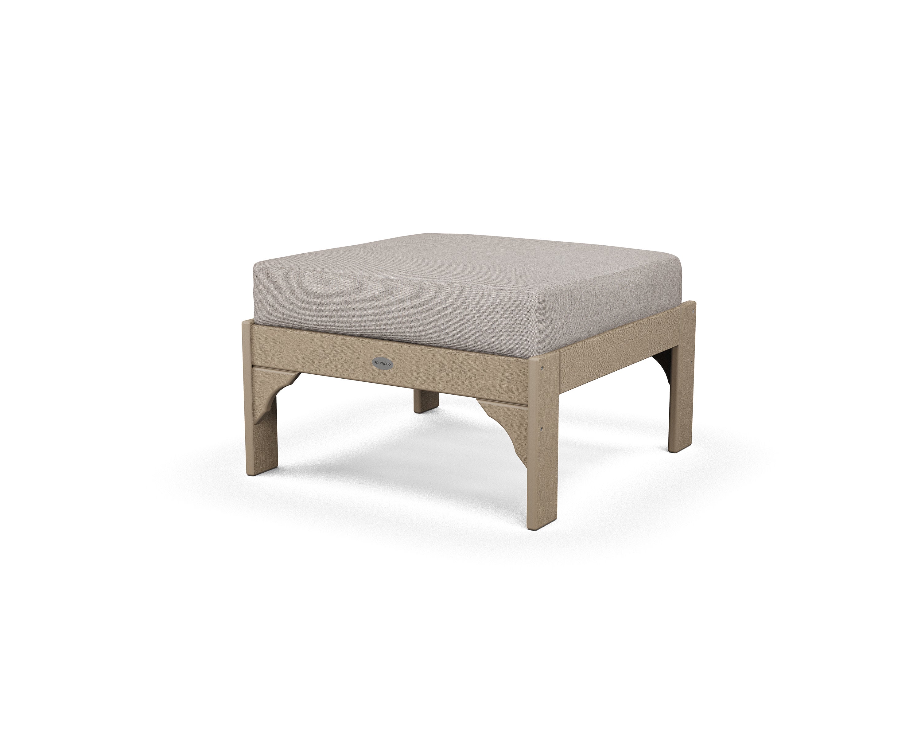 Vineyard Deep Seating Ottoman in Vintage Sahara / Weathered Tweed
