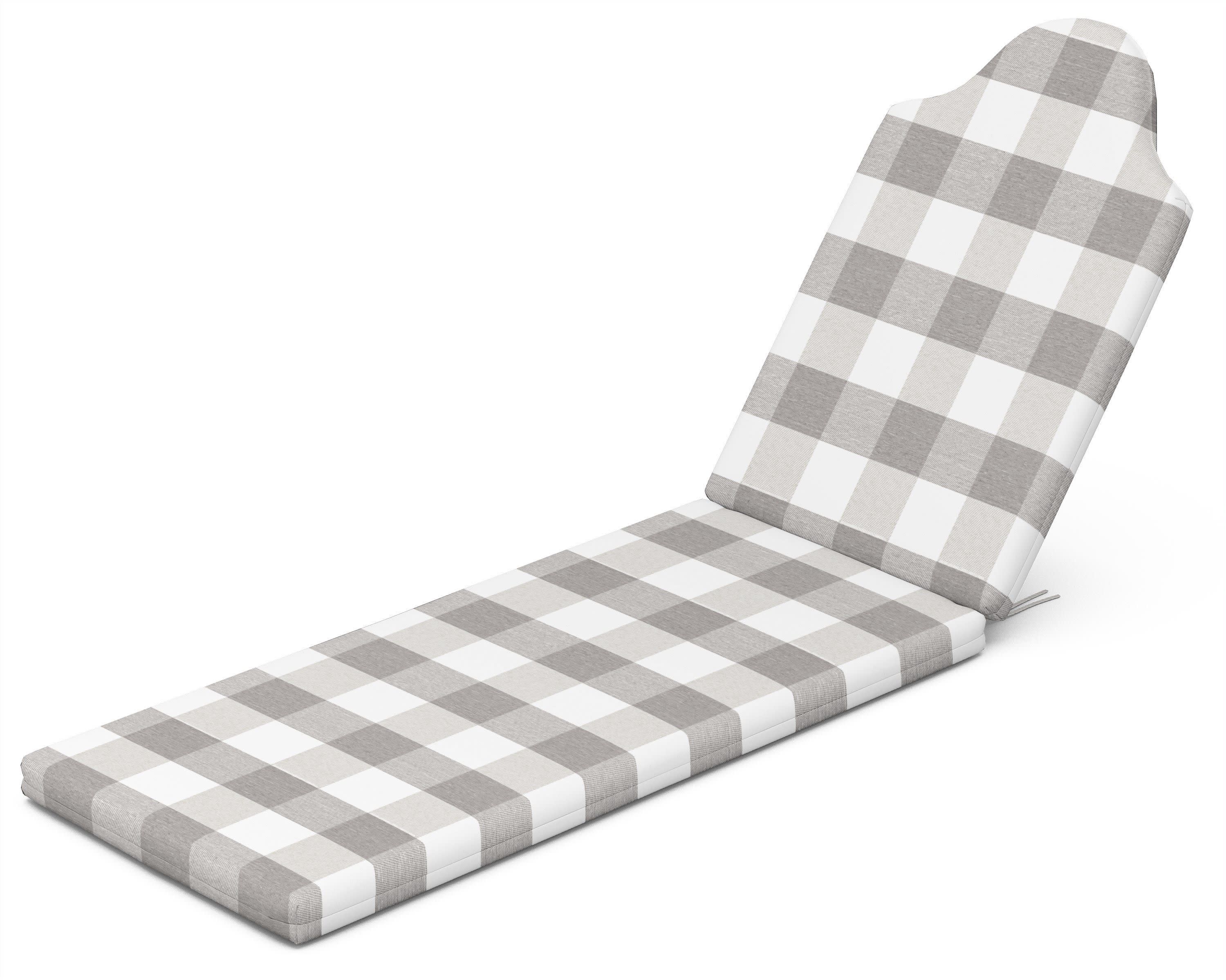 Chaise Cushion in Buffalo Plaid Grey Mist