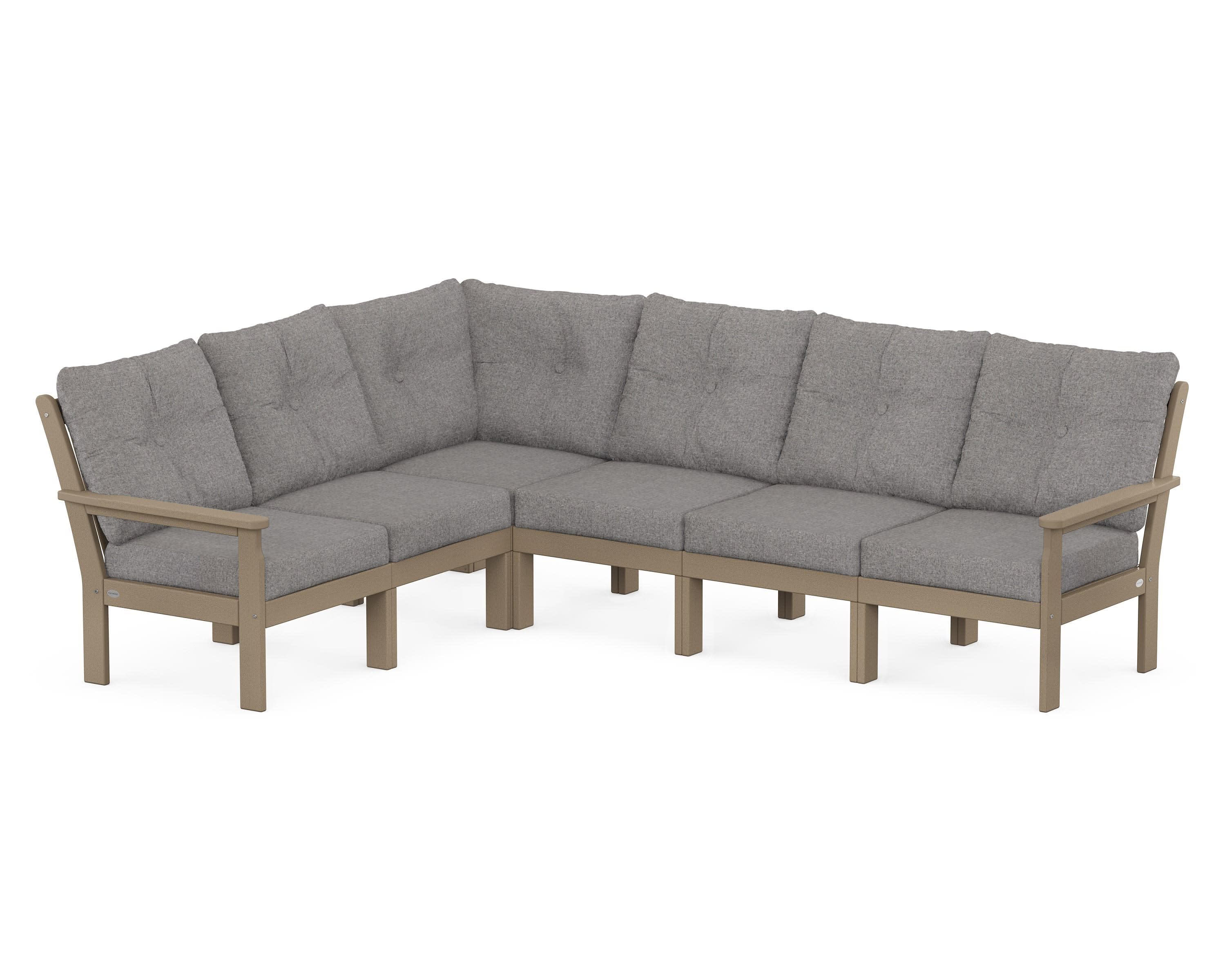 Vineyard 6-Piece Sectional in Vintage Sahara / Grey Mist