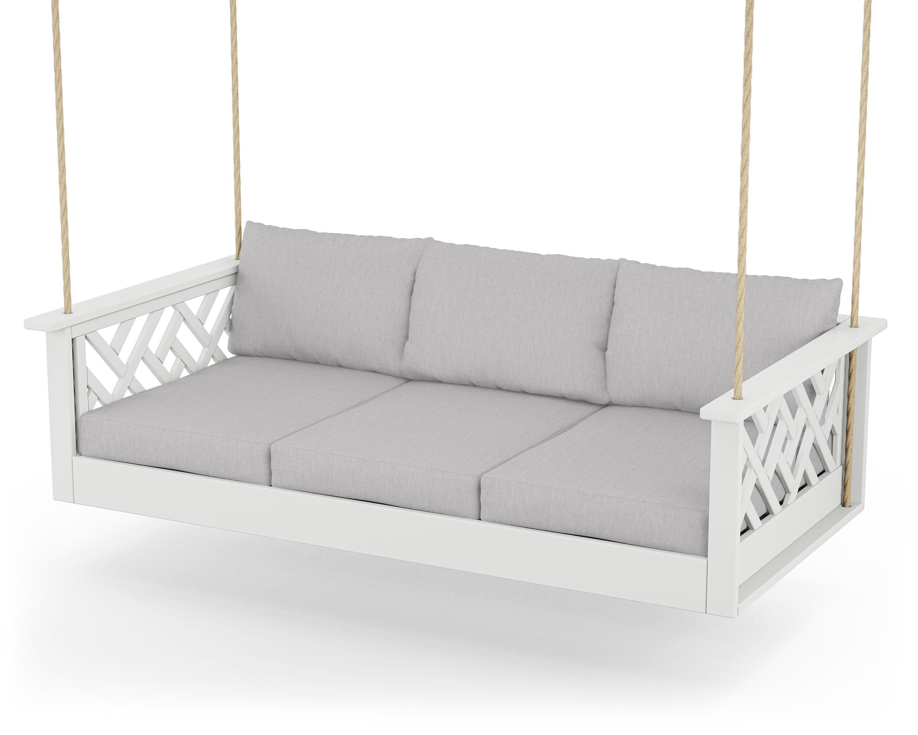 Chippendale Daybed Swing in White / Granite