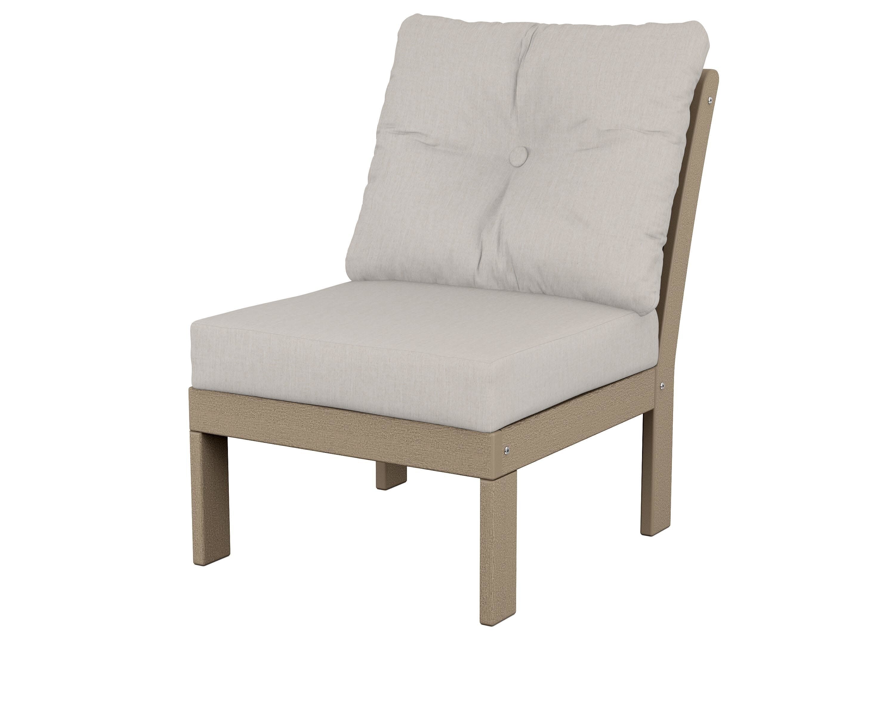 Vineyard Modular Armless Chair in Vintage Sahara / Cast Ash