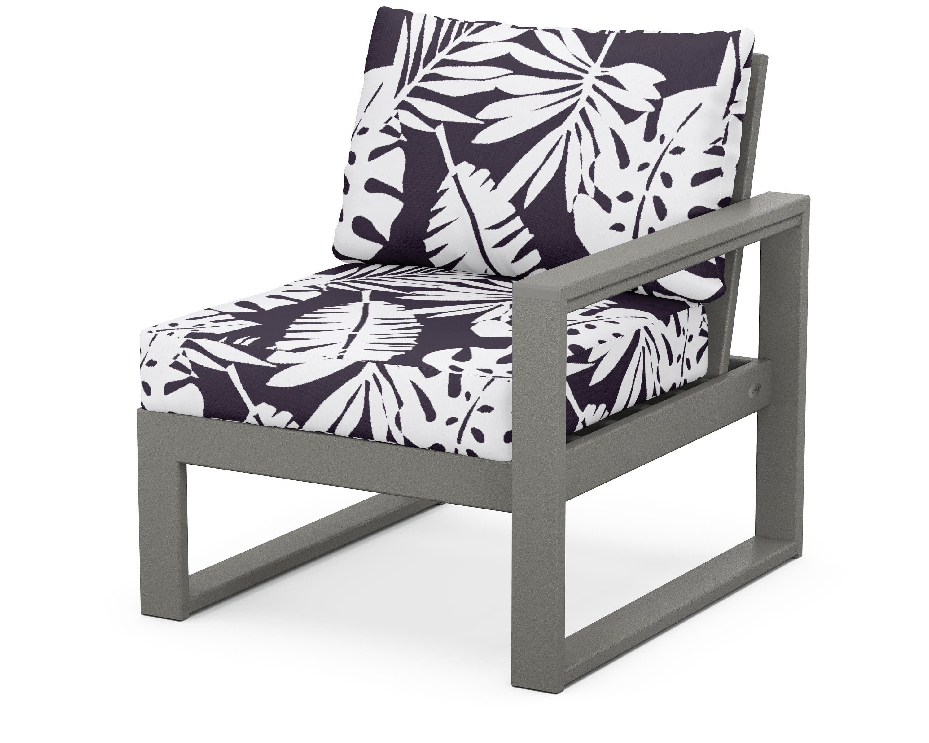 EDGE Modular Right Arm Chair in Slate Grey / Leaf Navy