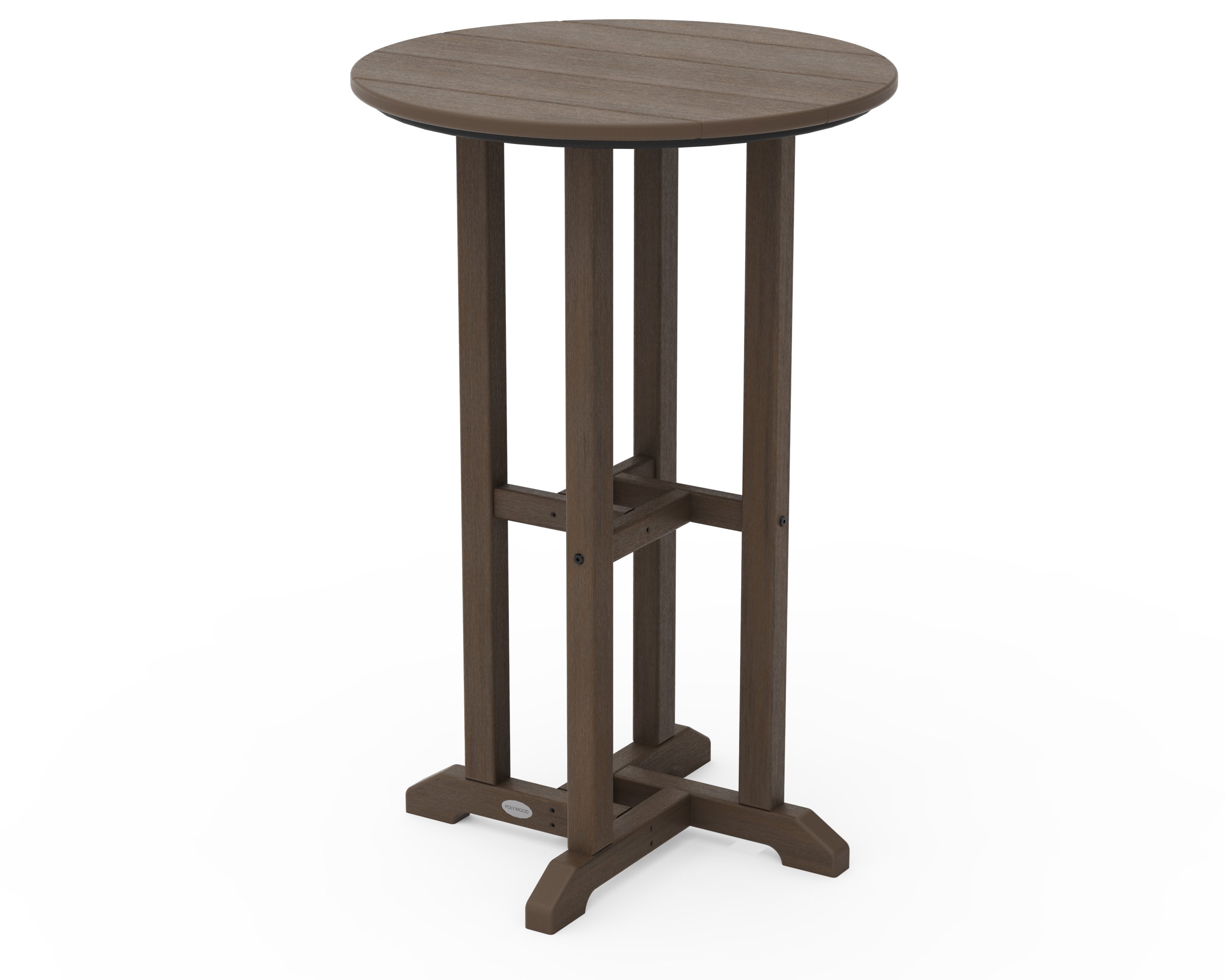 24" Round Farmhouse Counter Bistro Table in Kona