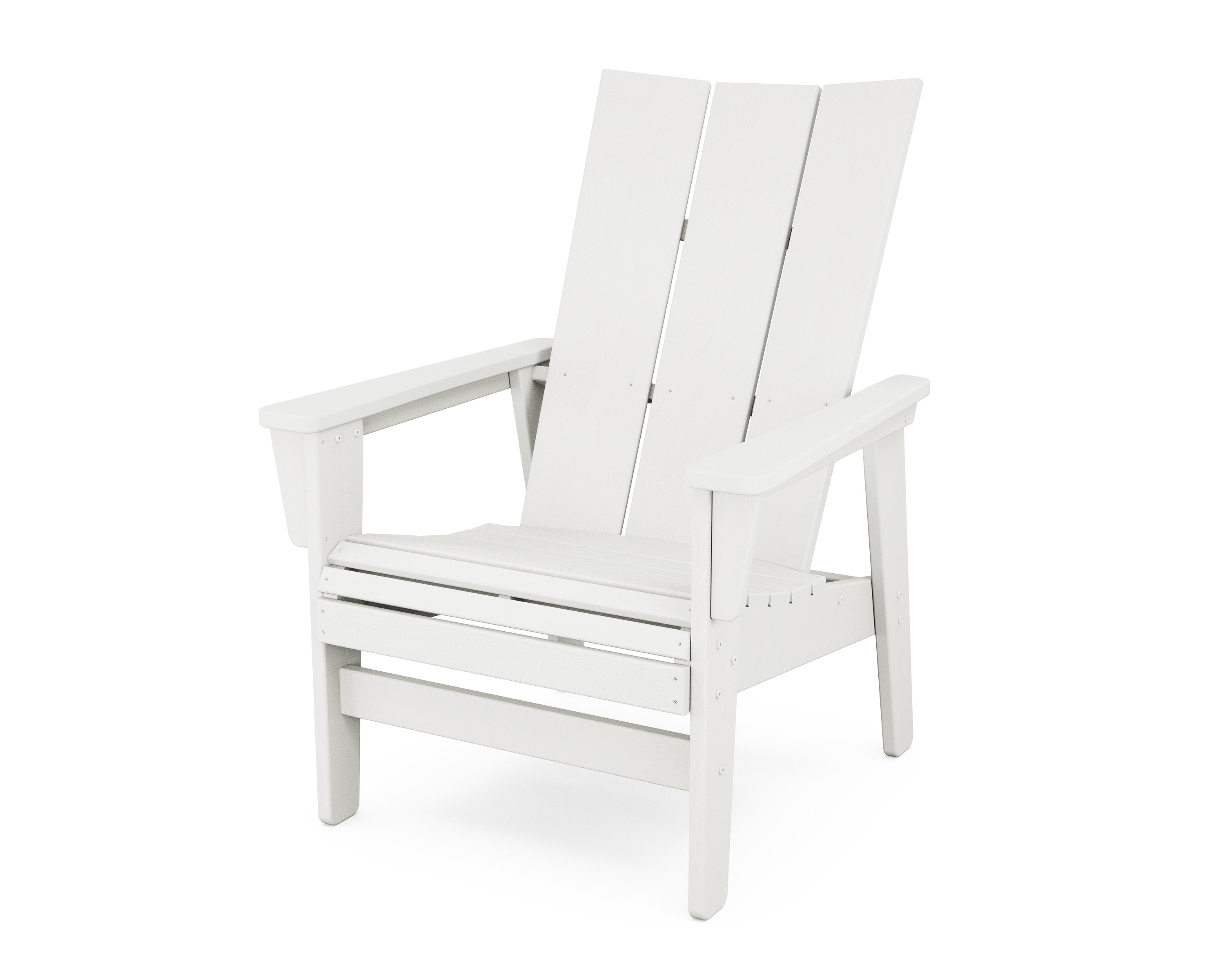 Modern Grand Upright Adirondack Chair in Vintage White