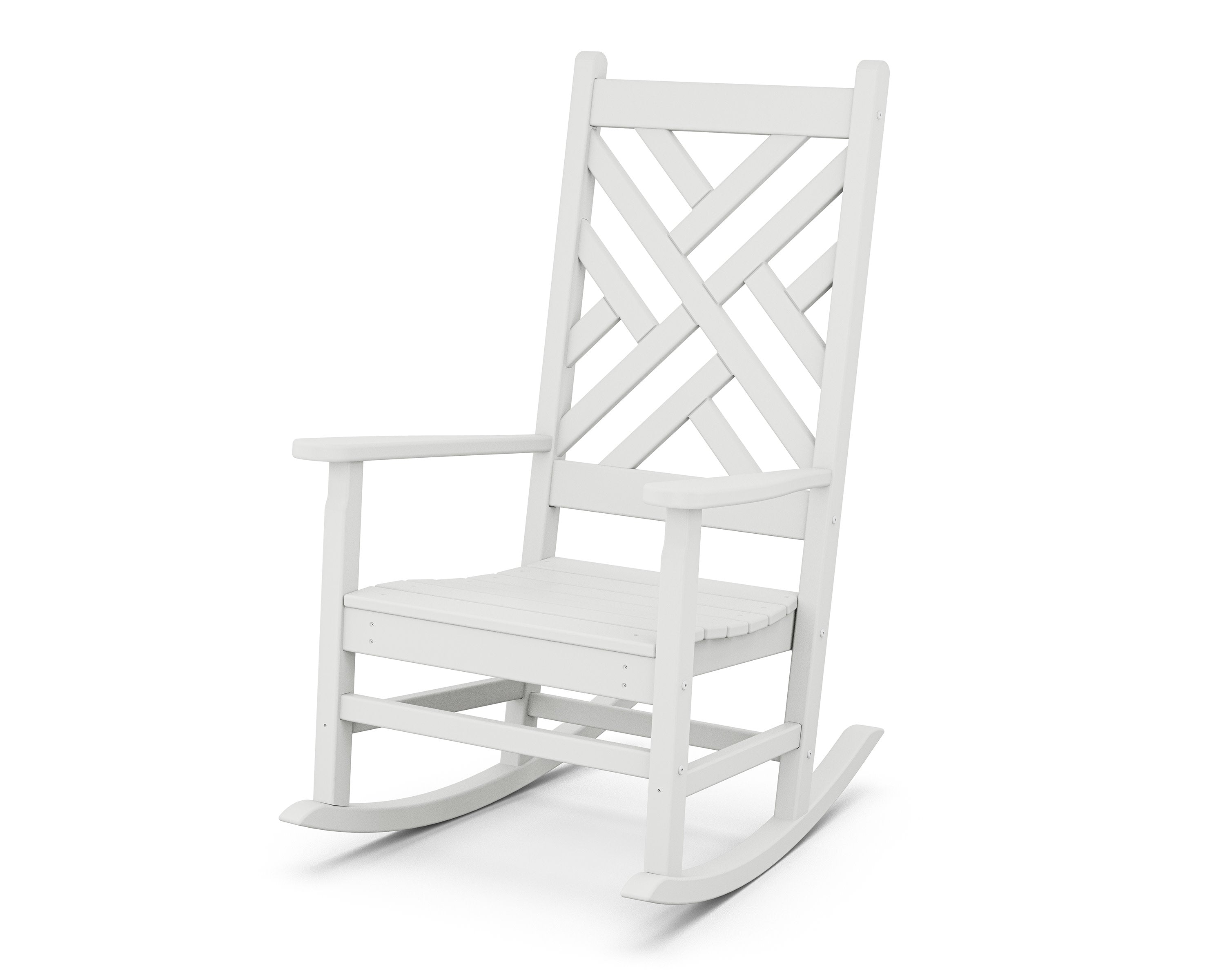 Chippendale Porch Rocking Chair in White