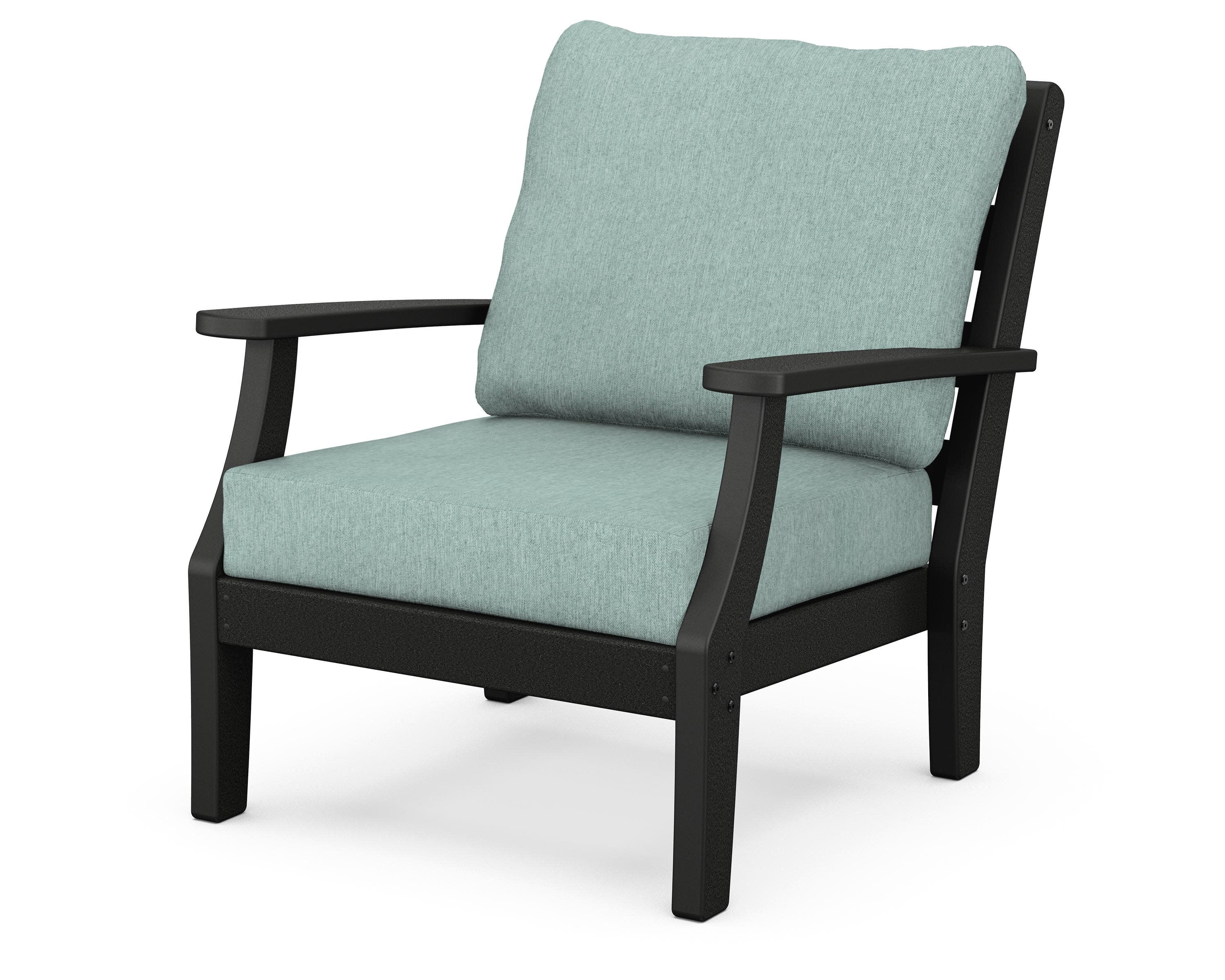 Chesapeake Deep Seating Chair in Black / Glacier Spa