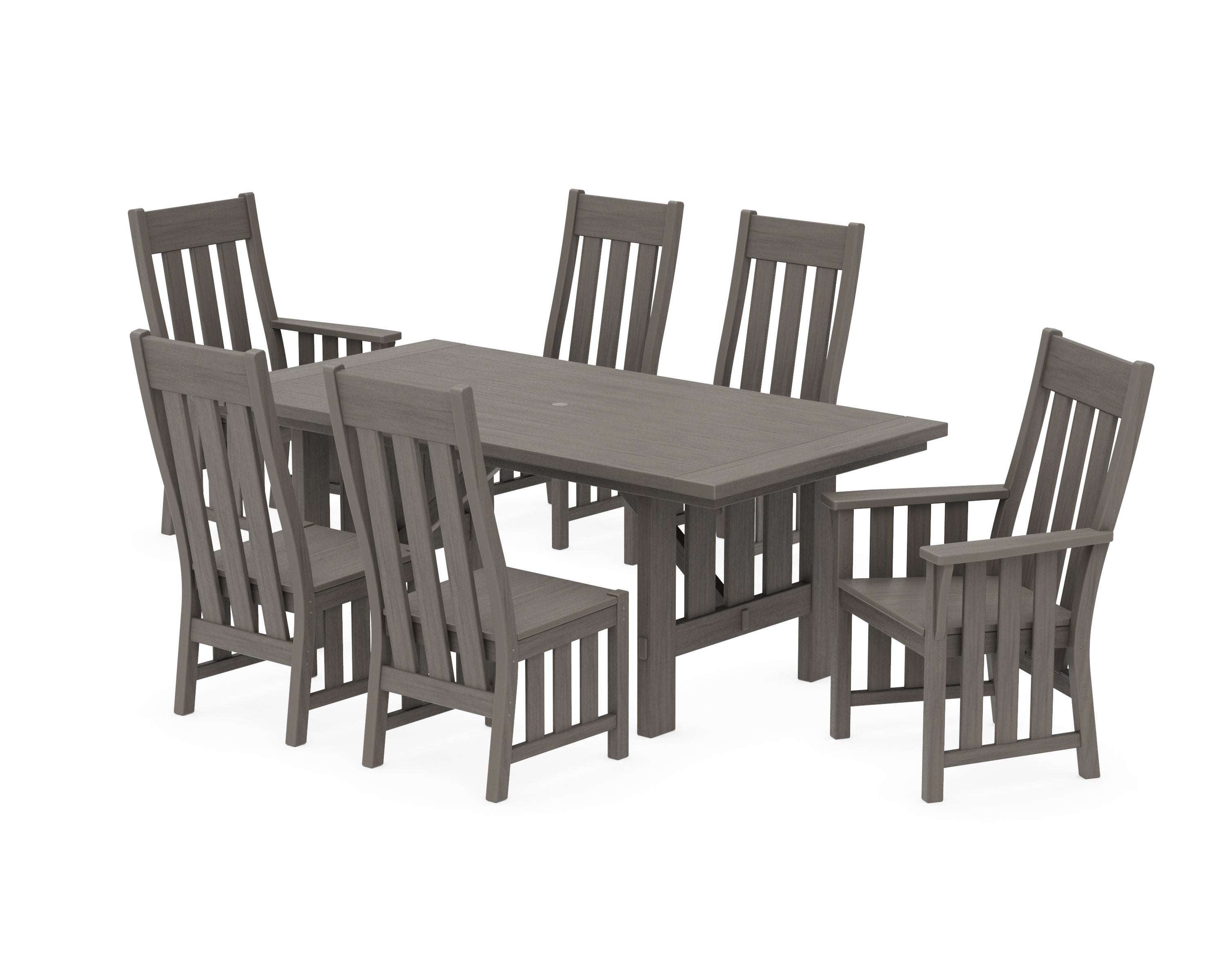 Acadia 7-Piece Dining Set in Driftwood