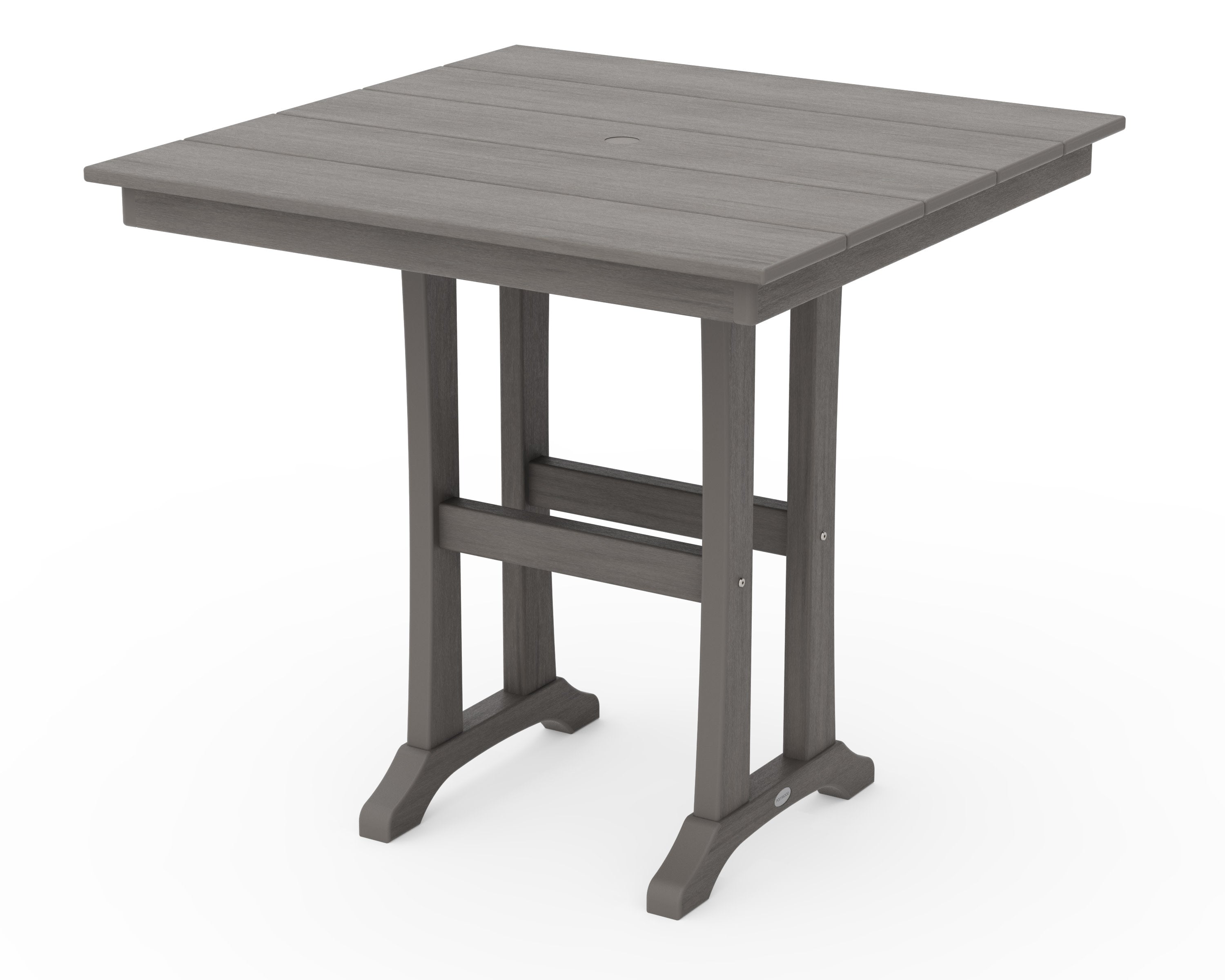 Farmhouse Trestle 37" Counter Table in Driftwood