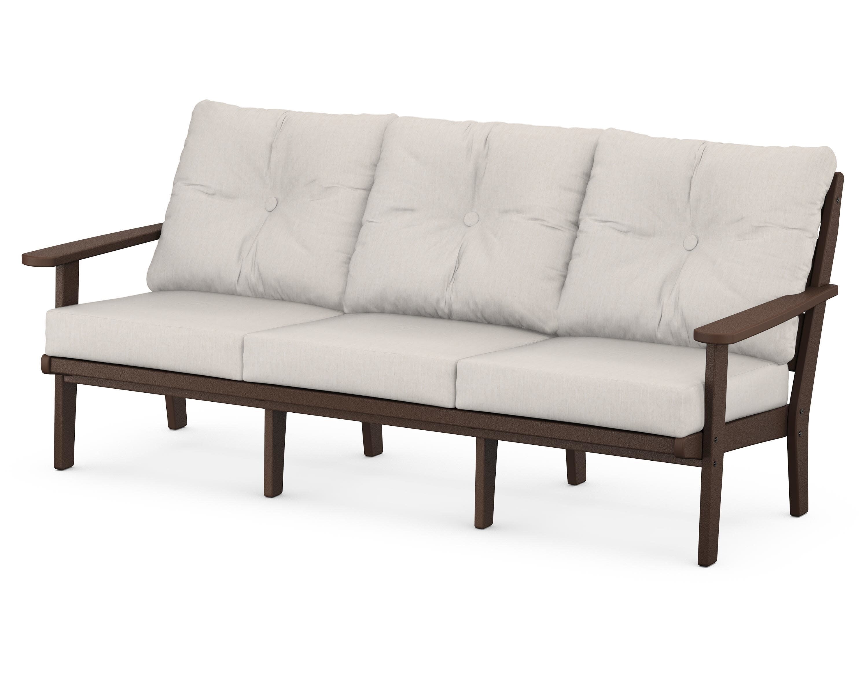 Lakeside Deep Seating Sofa in Mahogany / Cast Ash