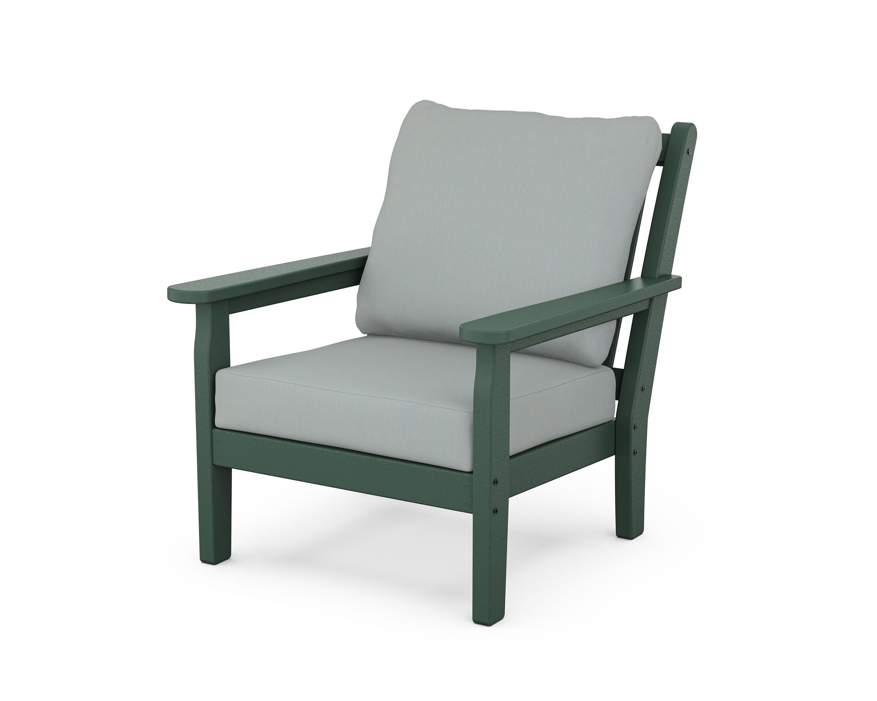 Chippendale Deep Seating Chair in Green / Spa