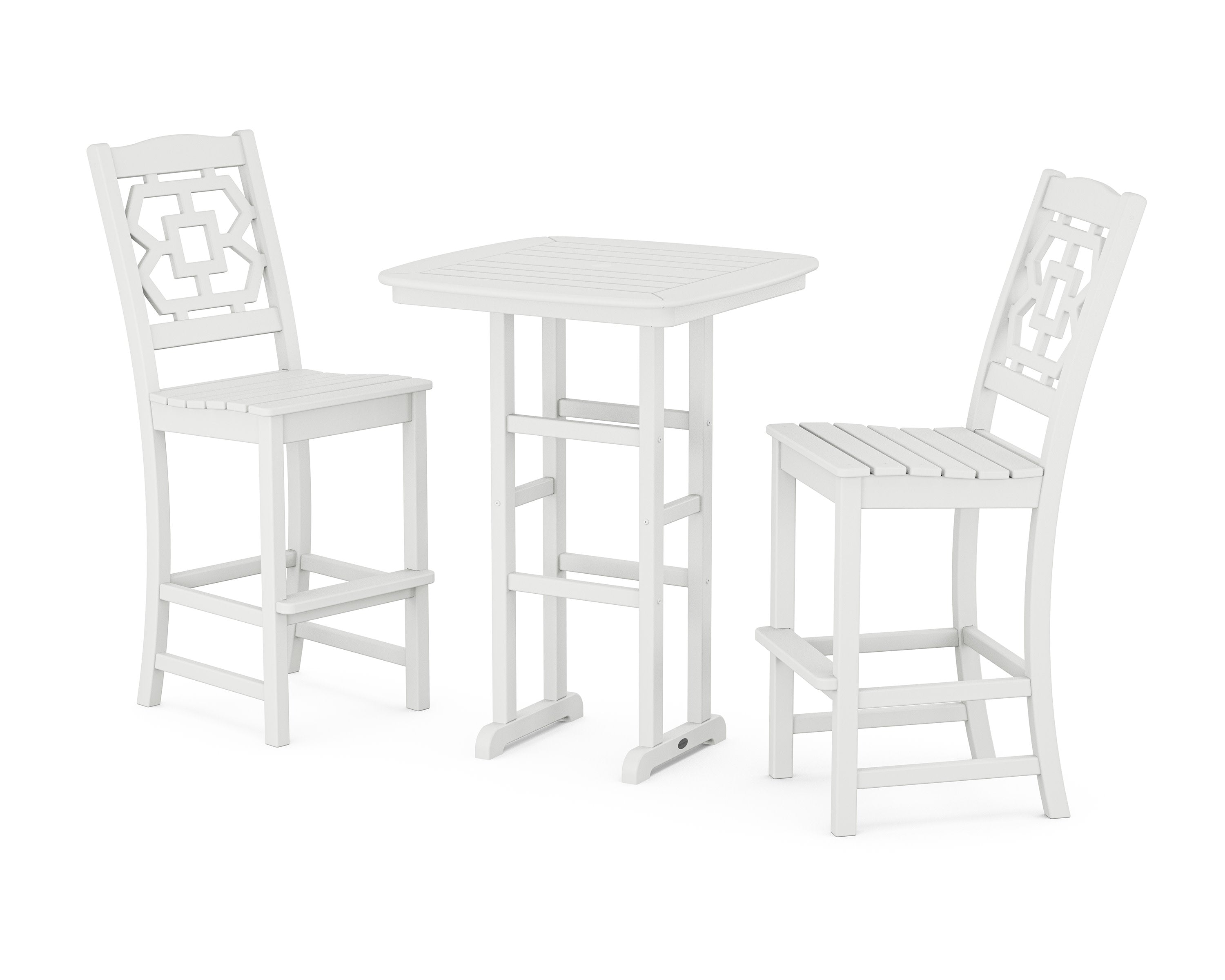 Chinoiserie 3-Piece Bar Set in White