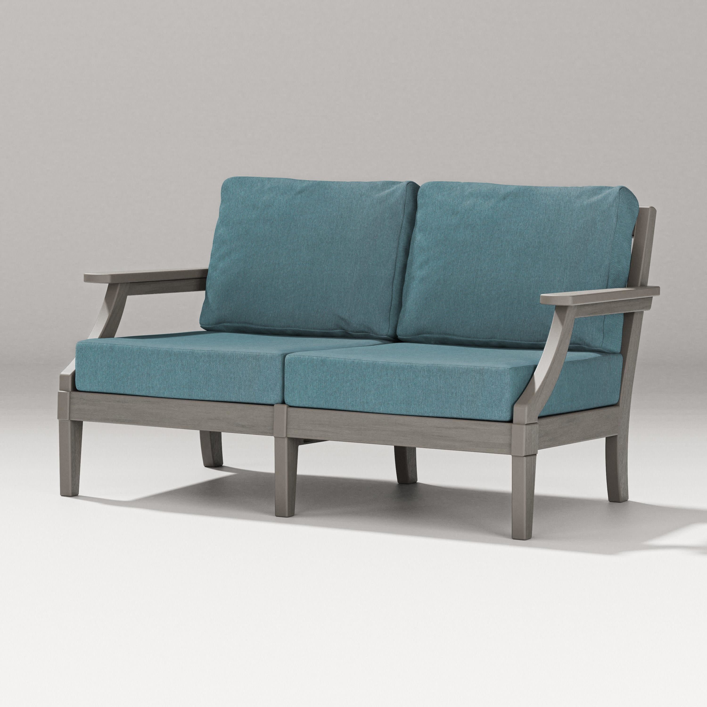 Estate Loveseat in Driftwood / Ocean Teal
