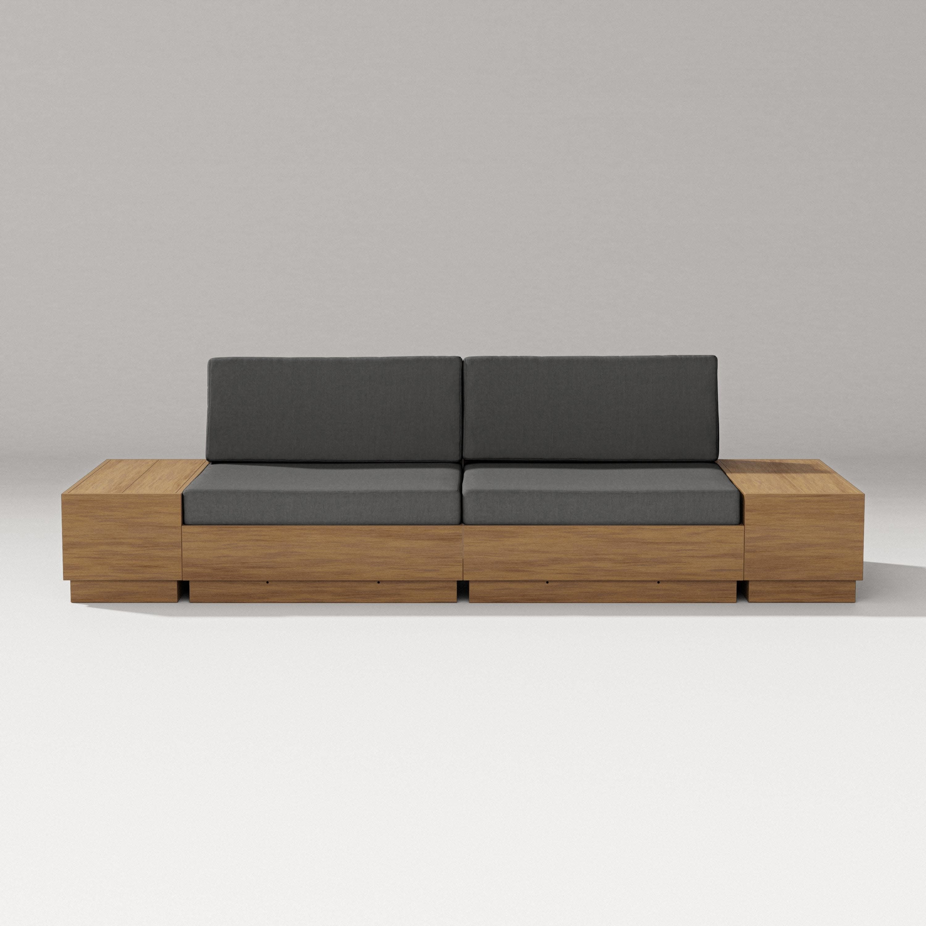 Elevate 4-Piece Loveseat Sectional in Natural / Spectrum Carbon
