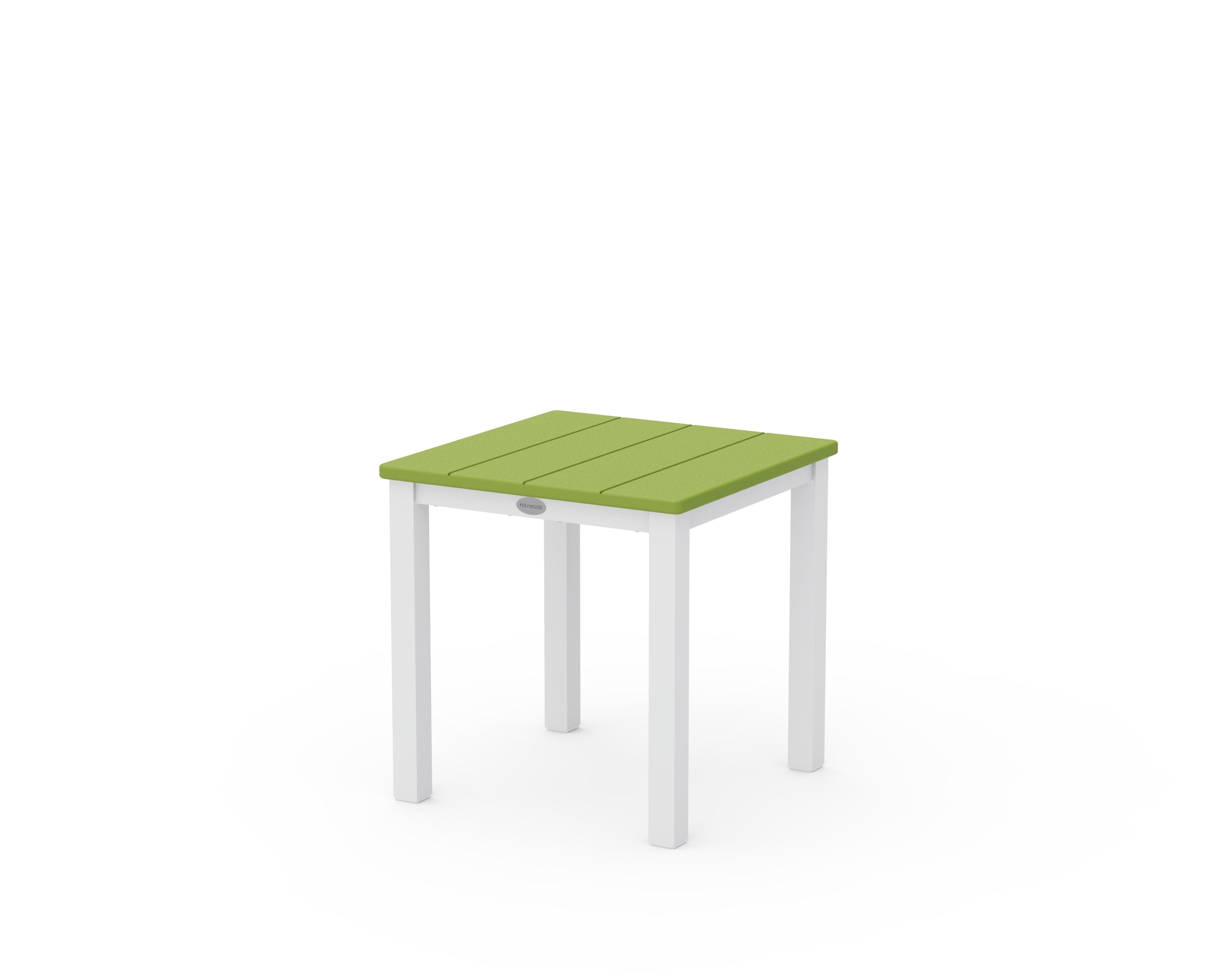 Main Street 18" Side Table in White / Lime