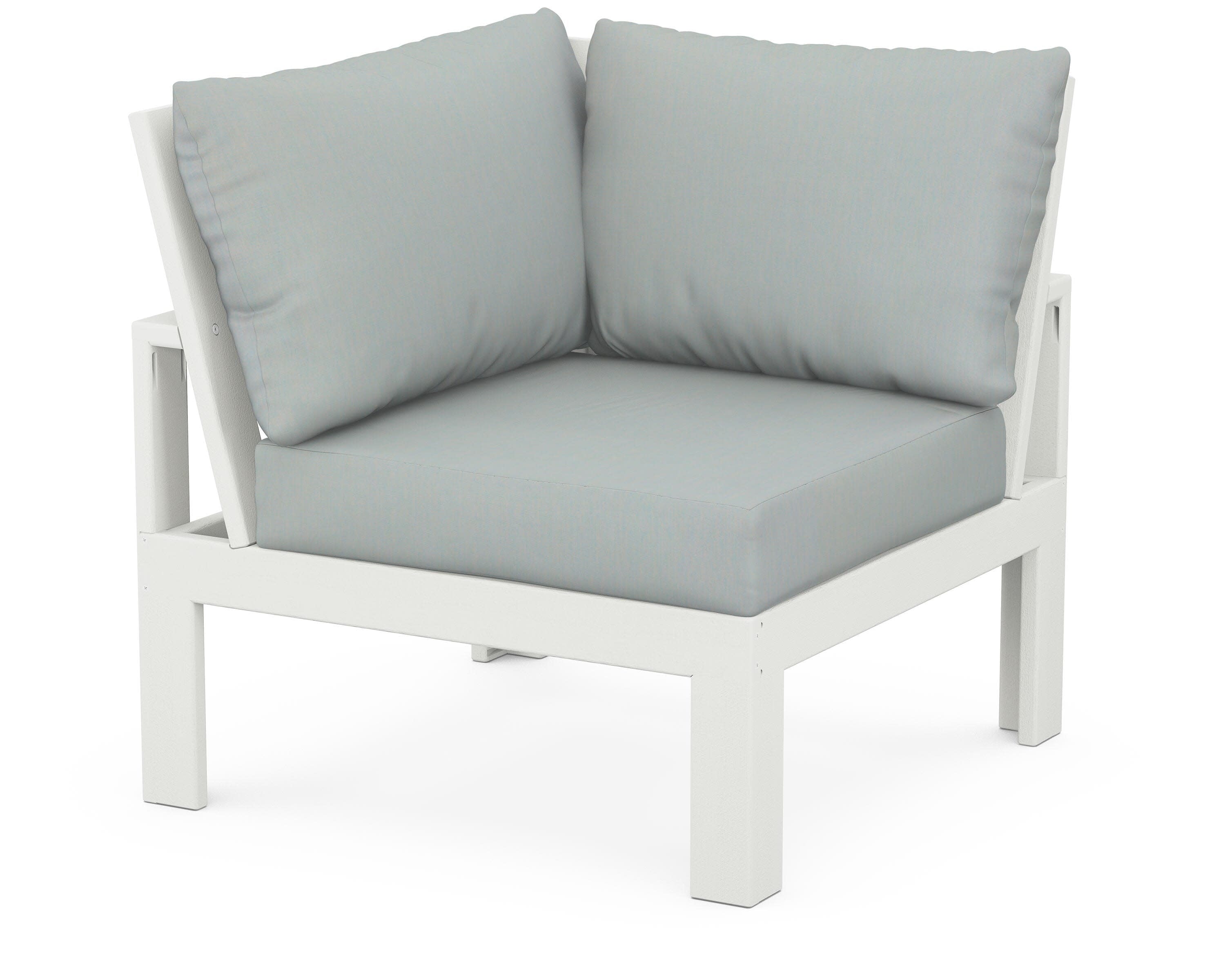 Modular Corner Chair in Vintage White / Spa