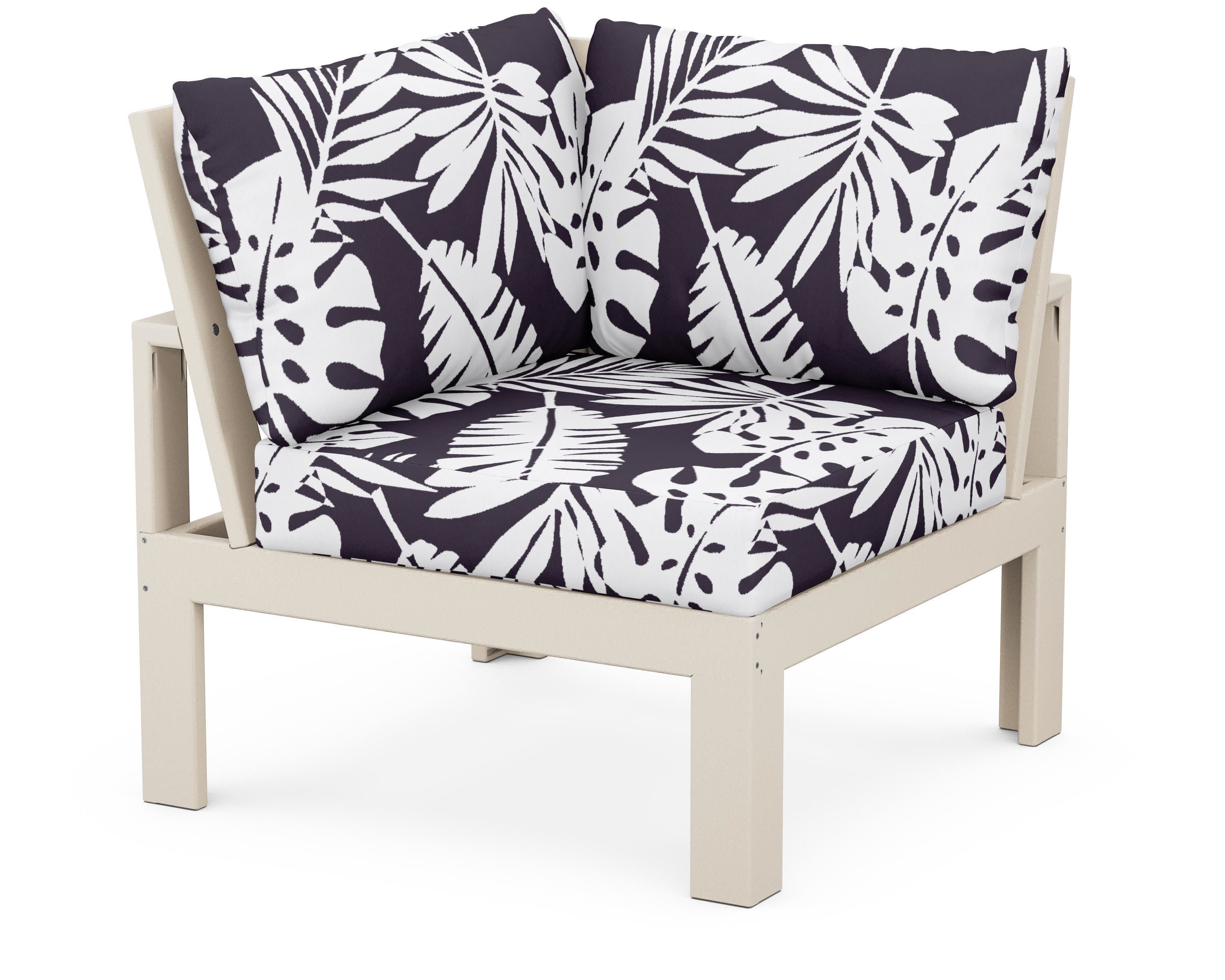 Modular Corner Chair in Sand / Leaf Navy