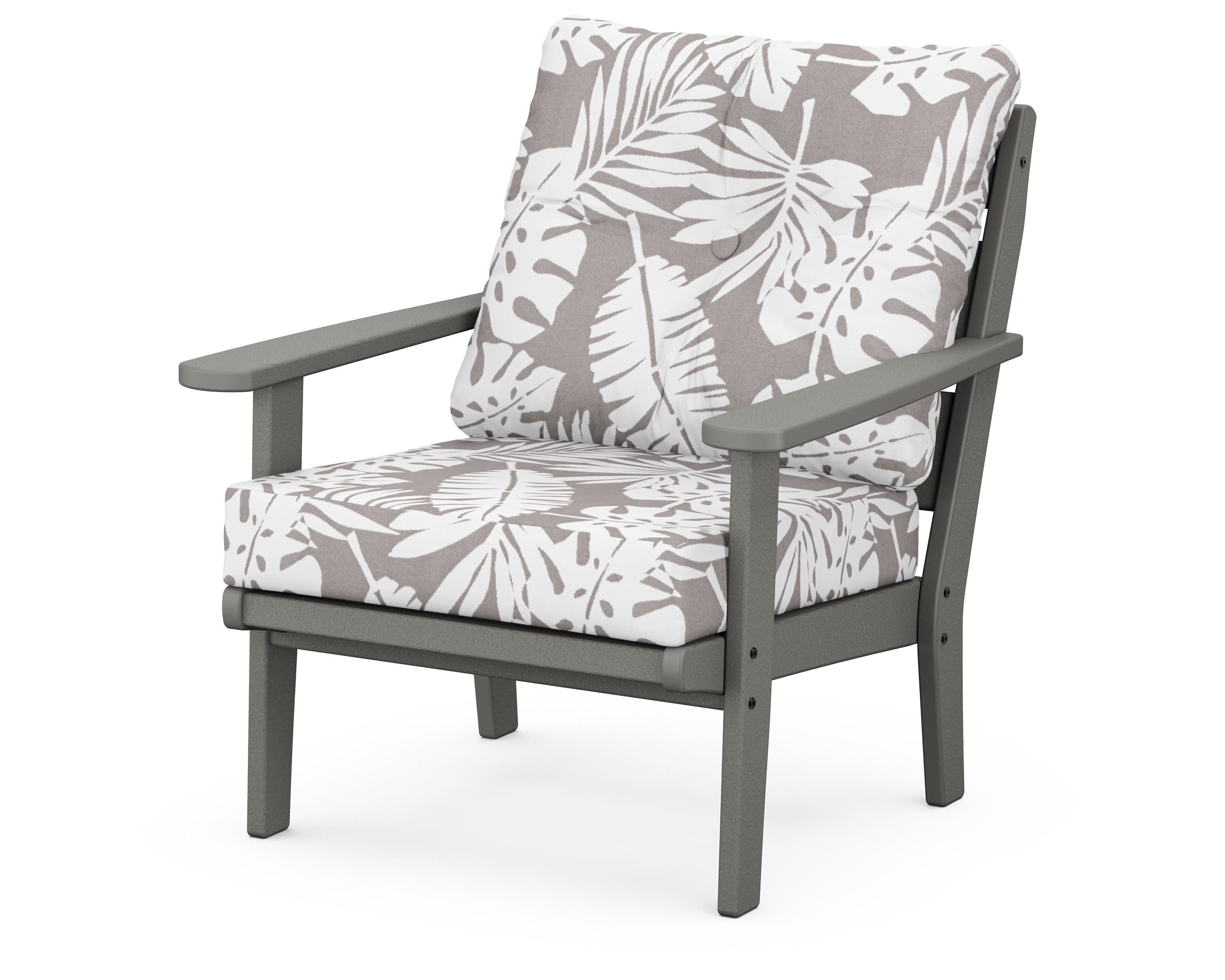 Lakeside Deep Seating Chair in Slate Grey / Leaf Grey Mist