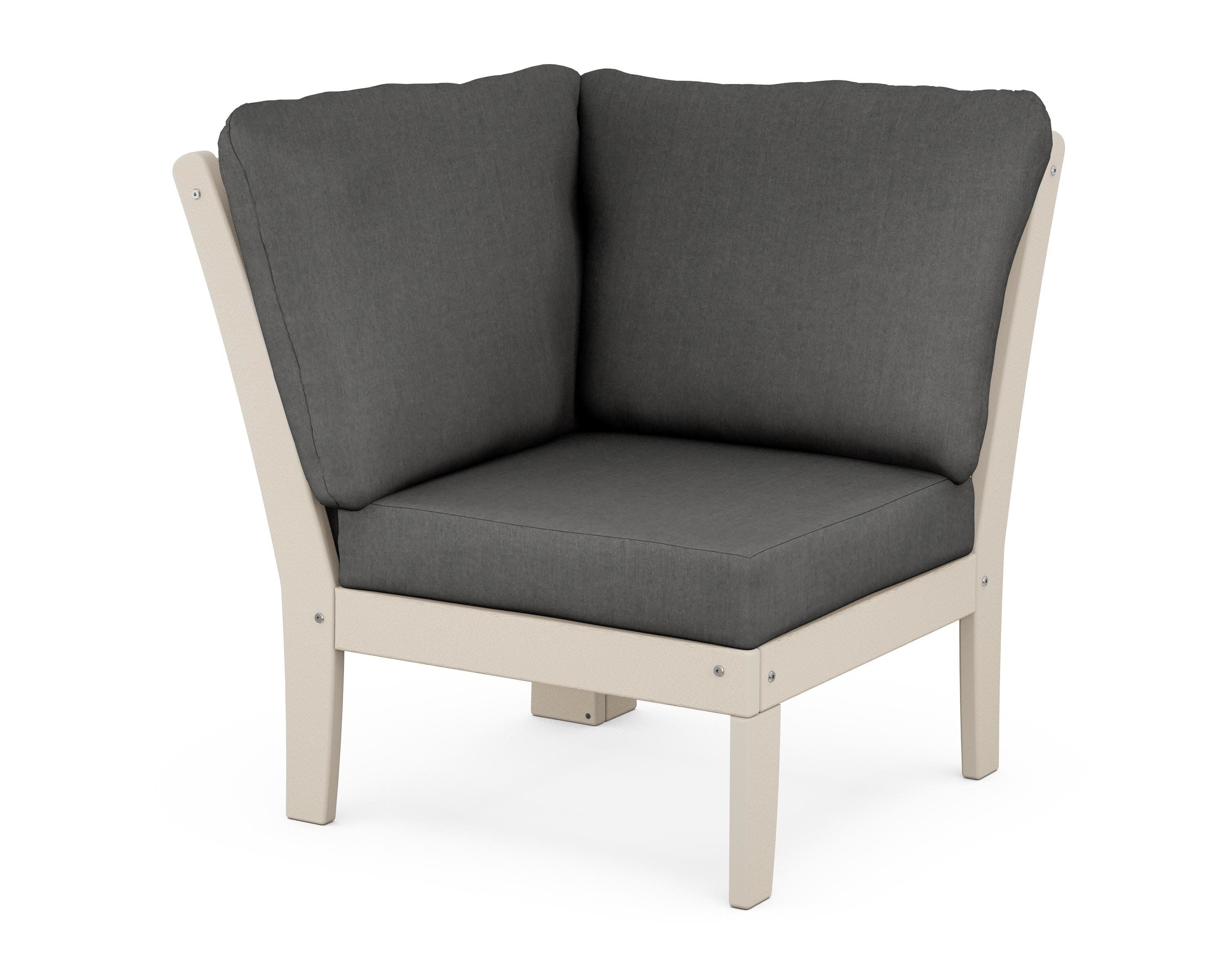 Braxton Modular Corner Chair in Sand / Spectrum Carbon