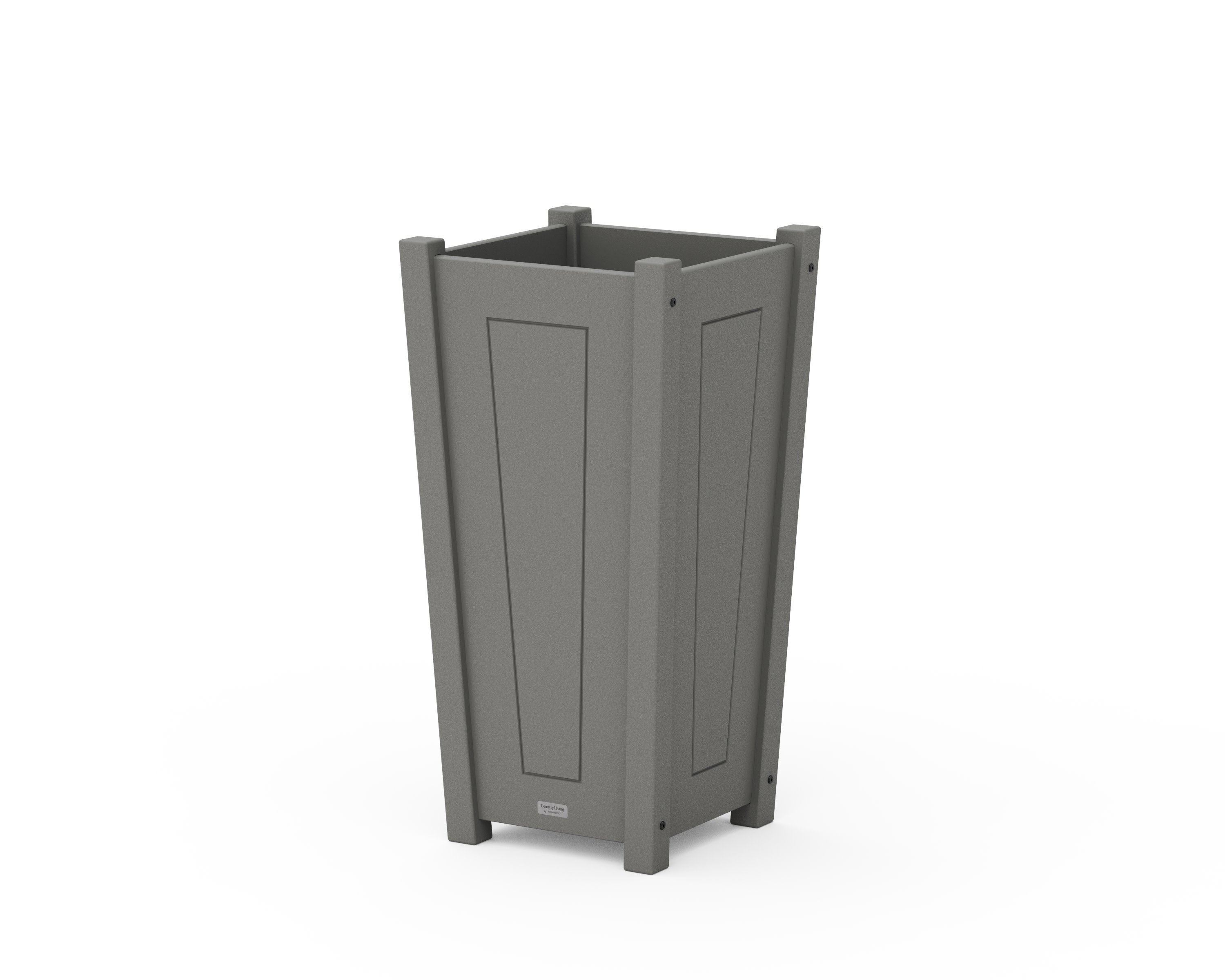 Country Living Tapered Square Planter Box in Slate Grey
