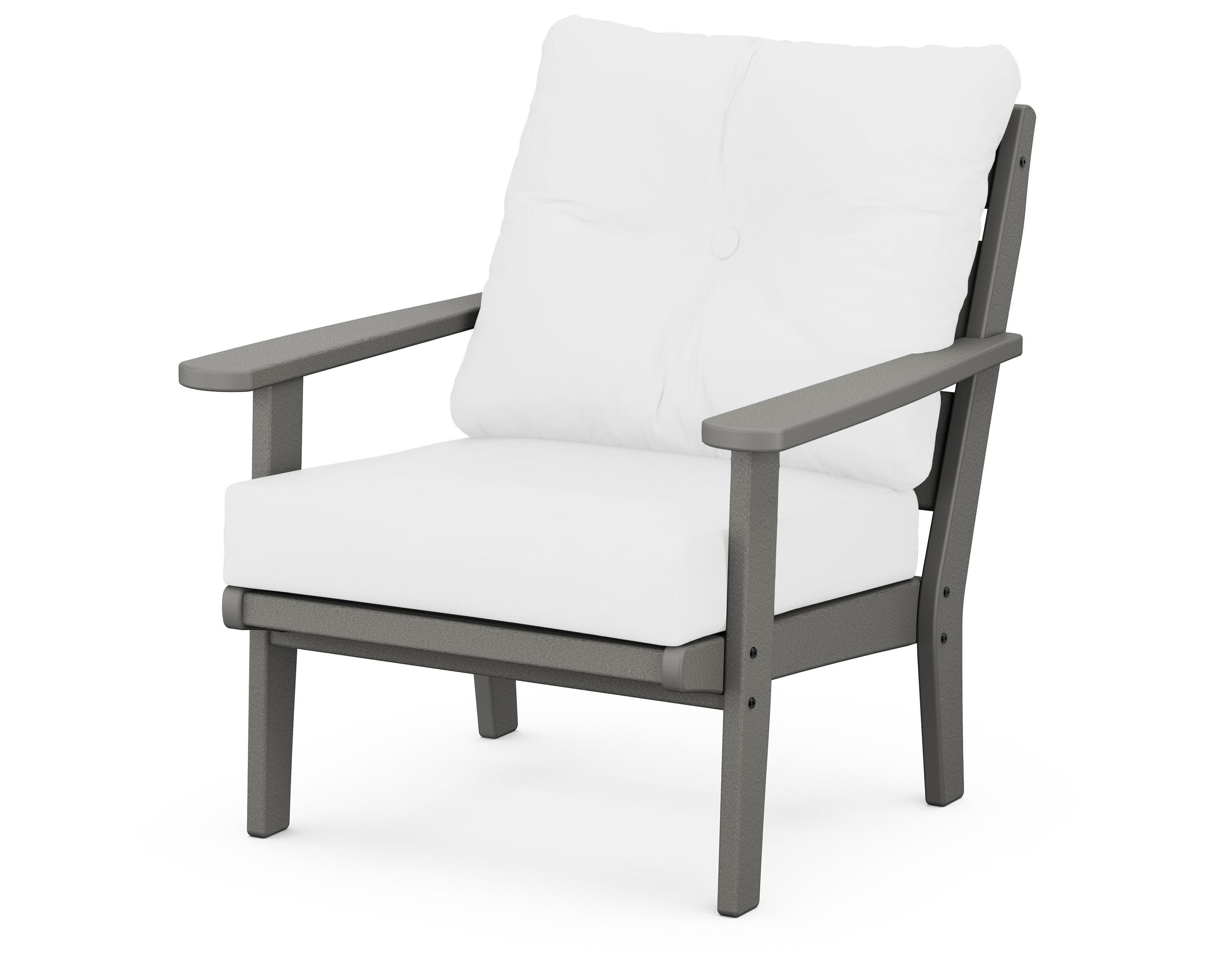 Lakeside Deep Seating Chair in Slate Grey / Natural
