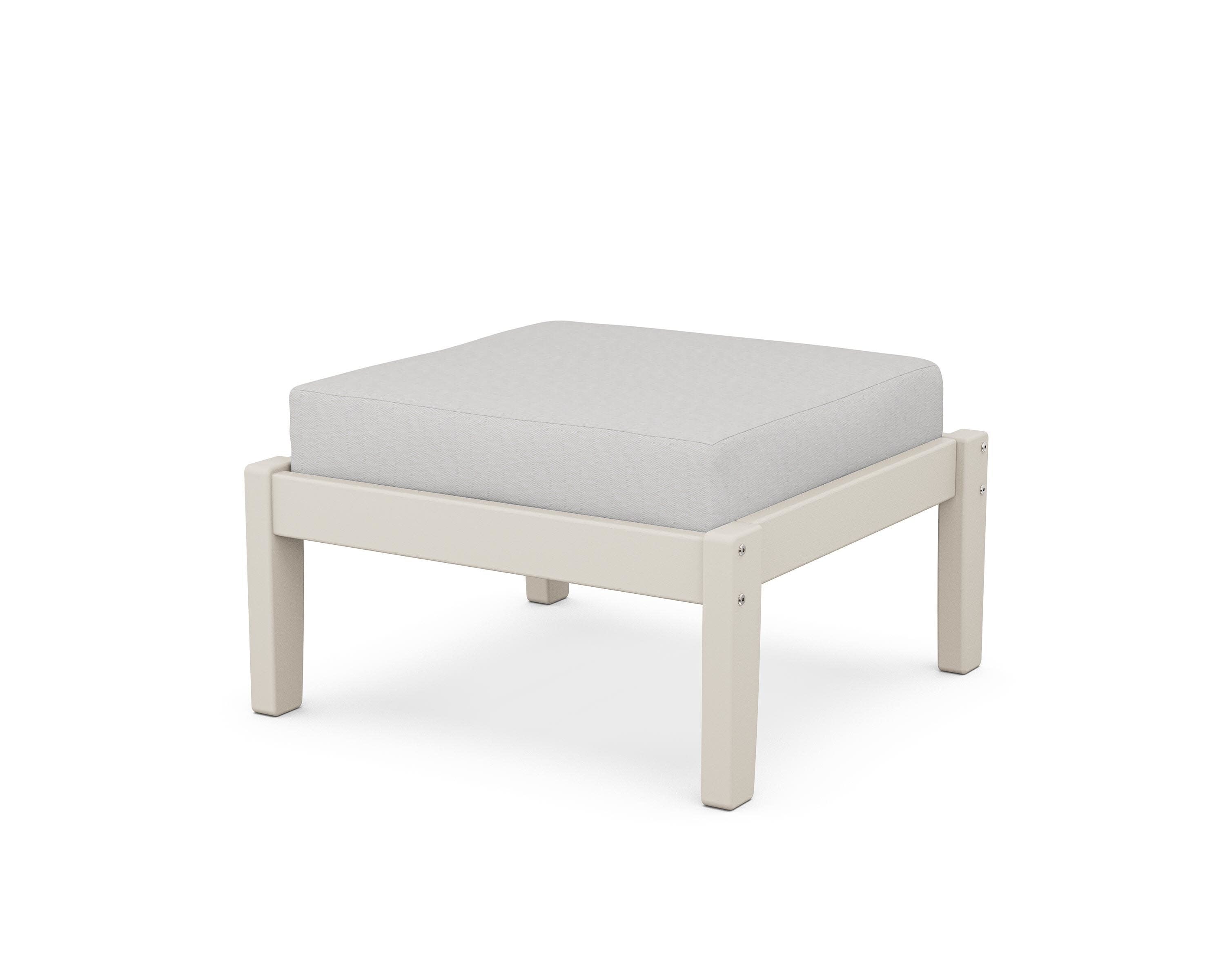 Deep Seating Ottoman in Sand / Diamond in the Rough