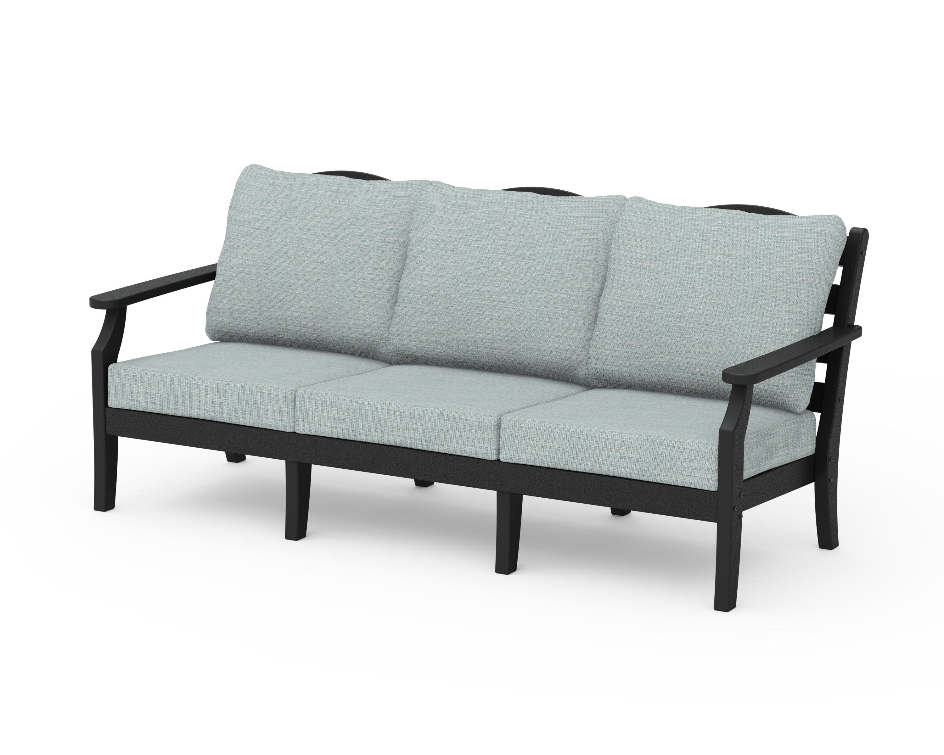 Savannah Deep Seating Sofa in Black / Soothe Mist