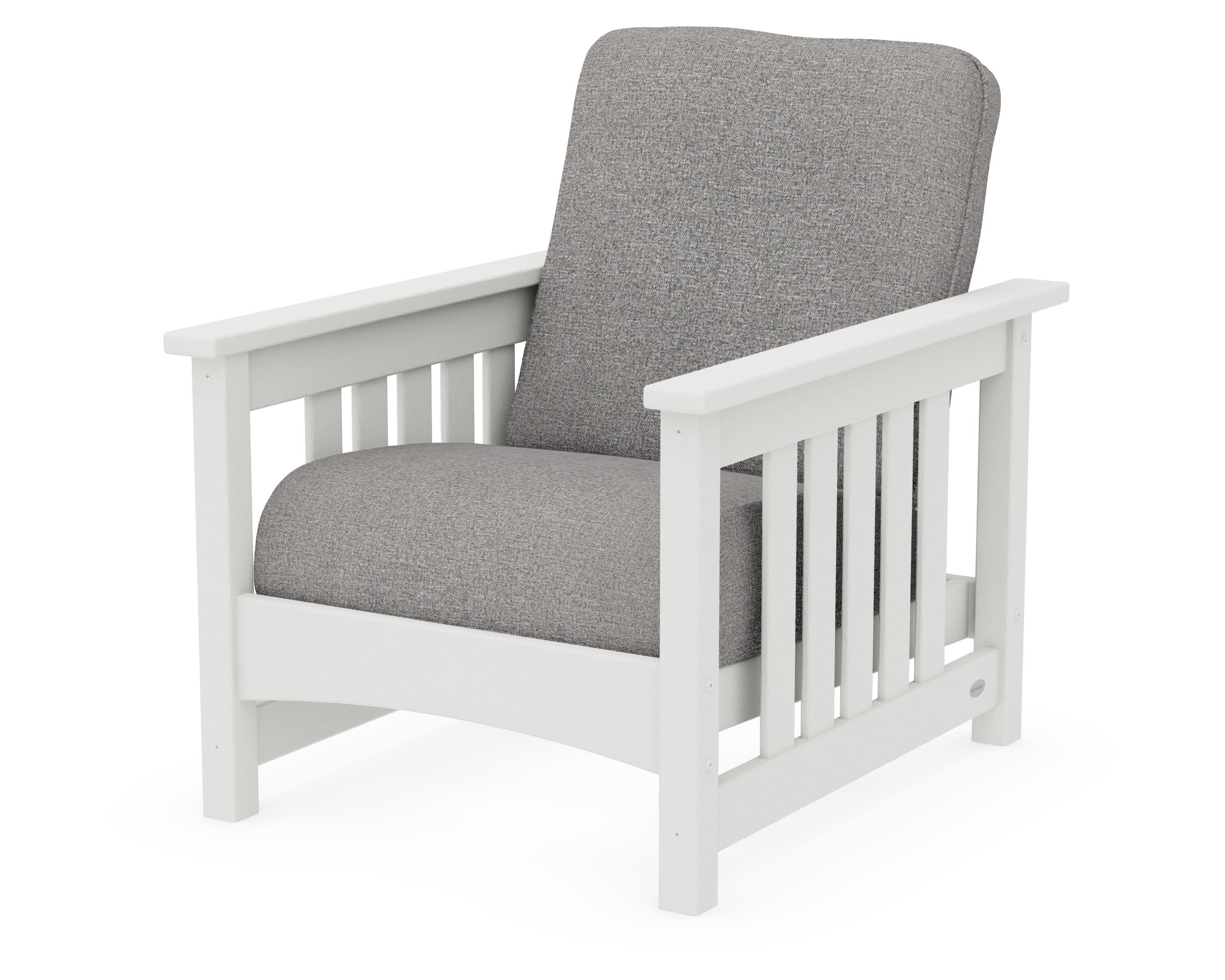 Club Mission Chair in Vintage White / Grey Mist