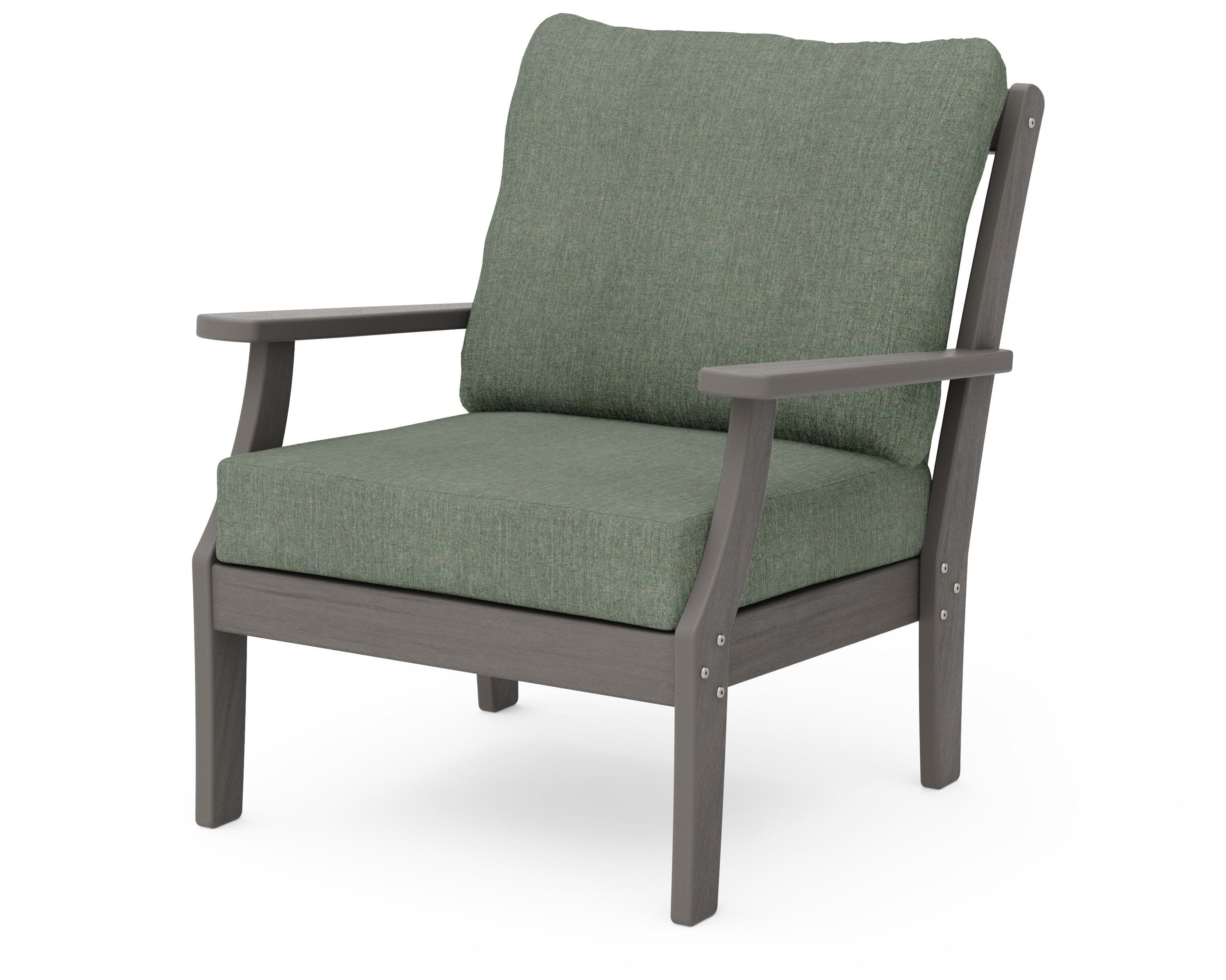 Braxton Deep Seating Chair in Driftwood / Cast Sage