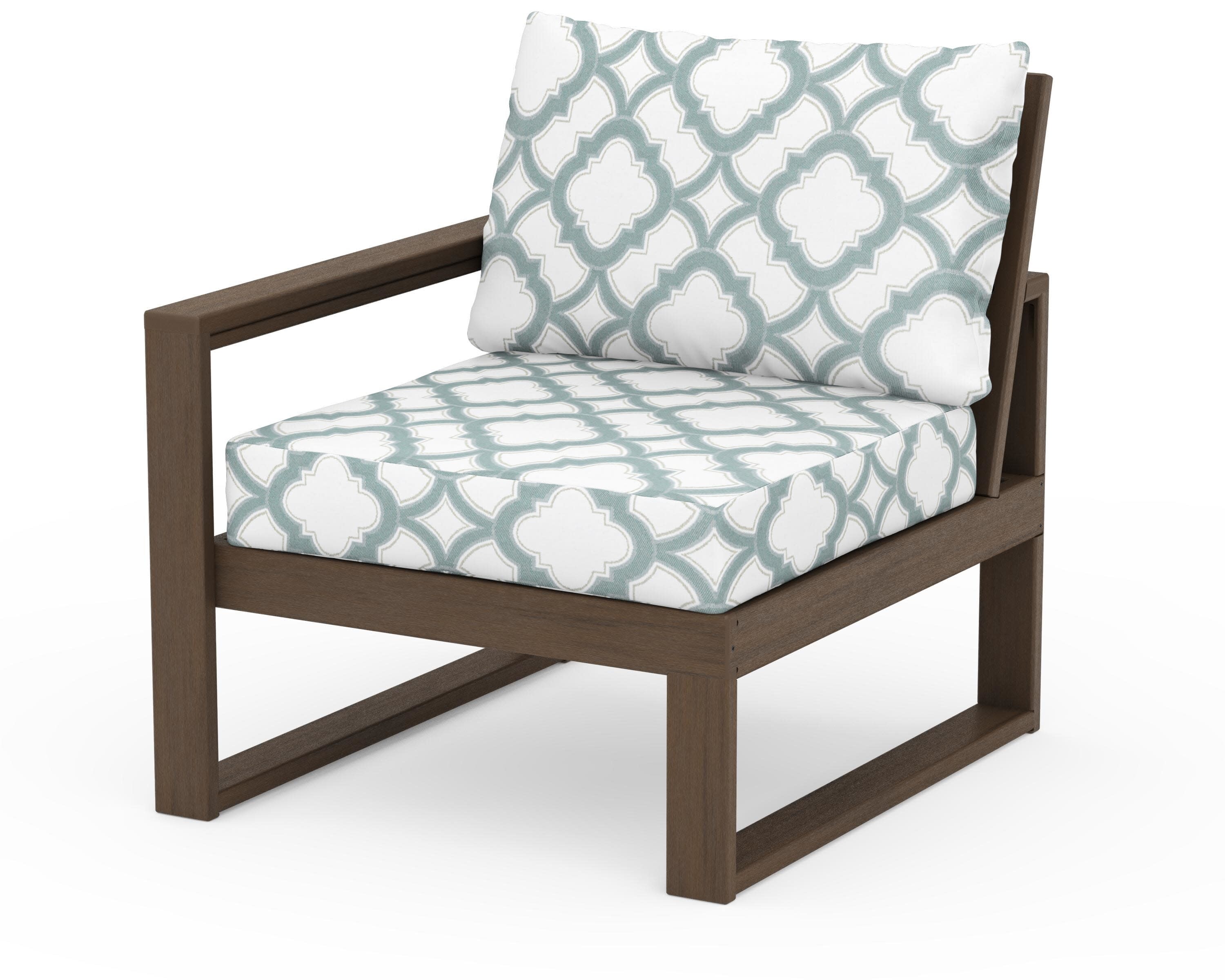 EDGE Modular Left Arm Chair in Kona / Trellis Glacier Spa