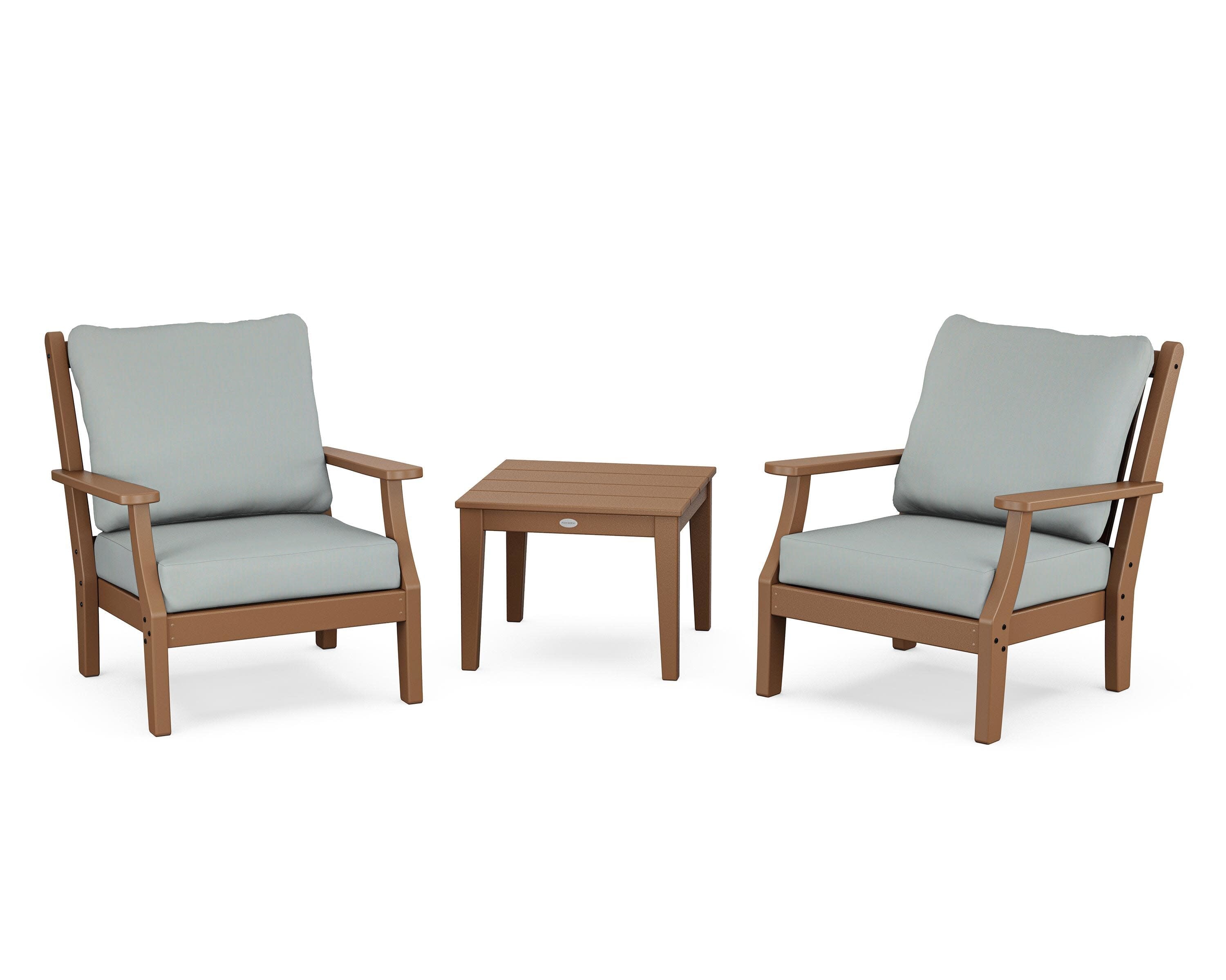 Wovendale 3-Piece Deep Seating Set in Teak / Spa