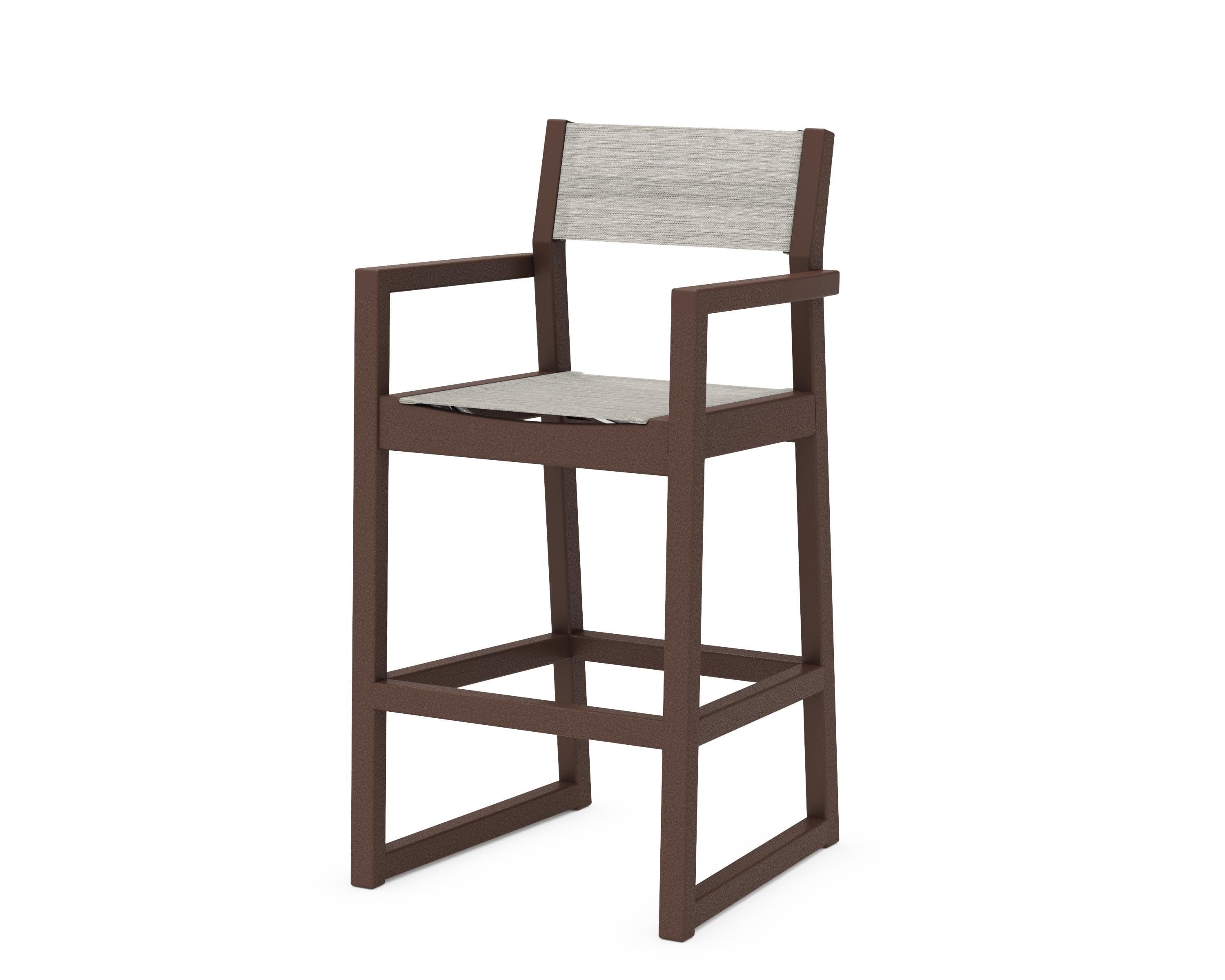 EDGE Sling Bar Arm Chair in Mahogany / Birch Sling