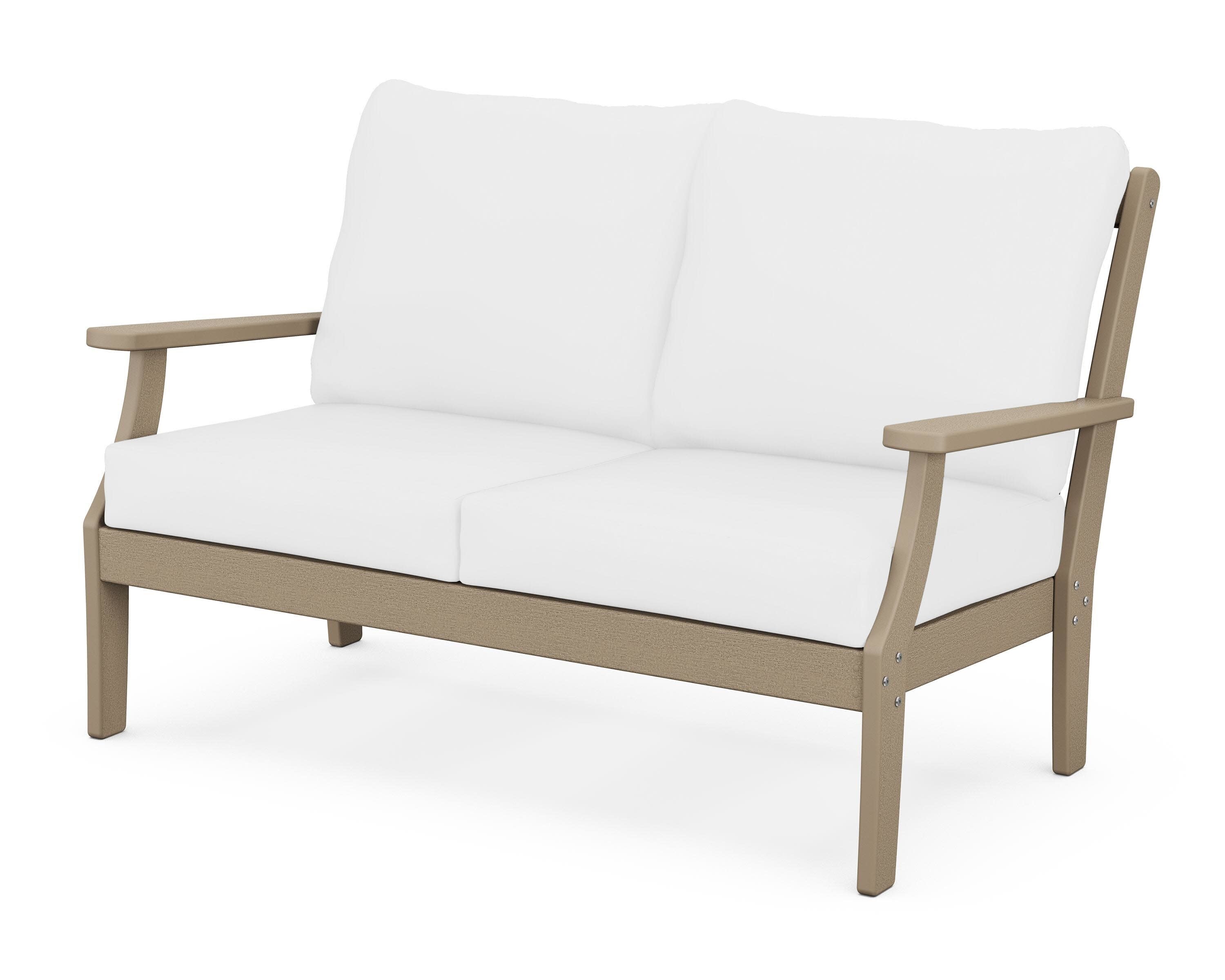 Braxton Deep Seating Loveseat in Vintage Sahara / Natural