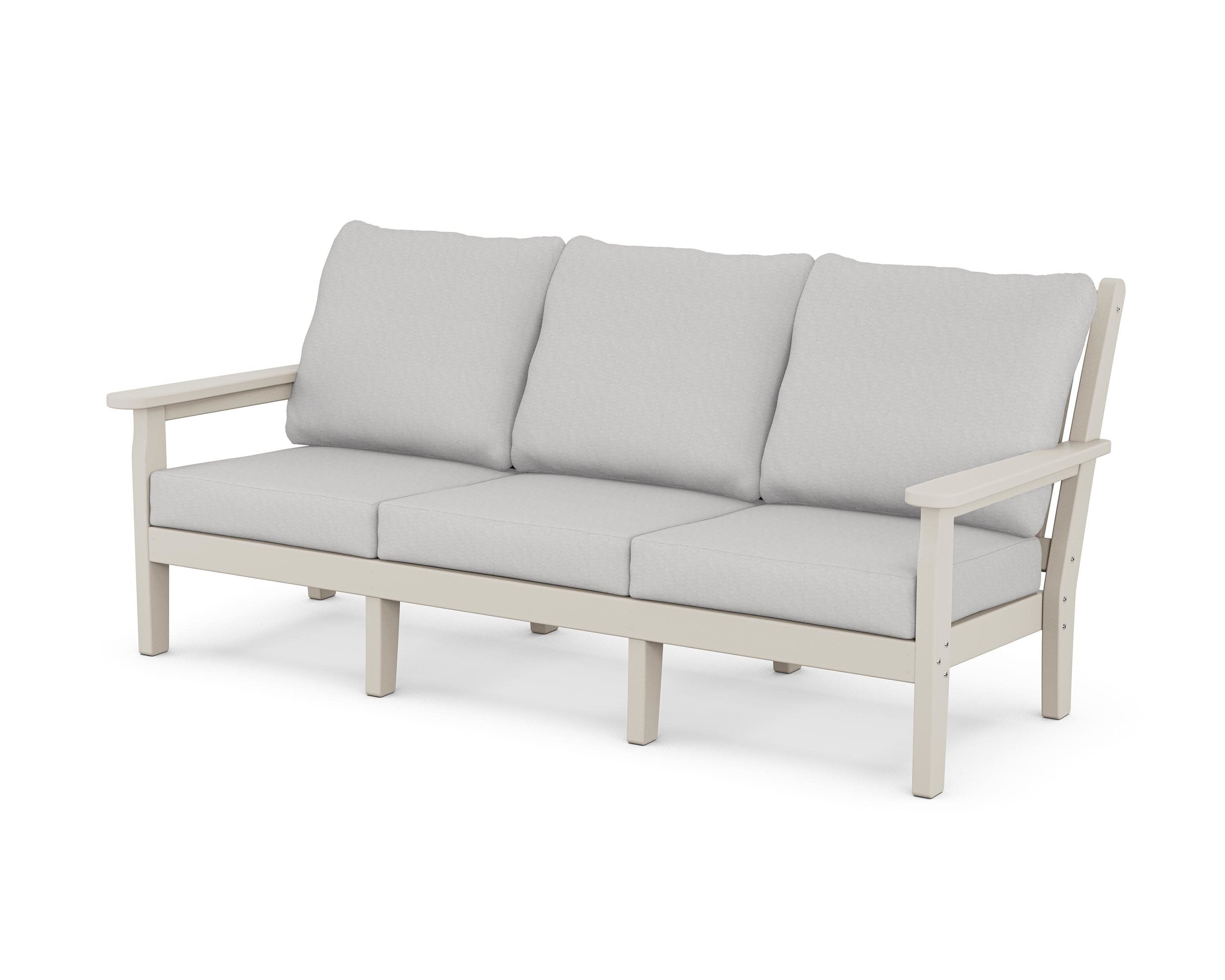 Chippendale Deep Seating Sofa in Sand / Diamond in the Rough