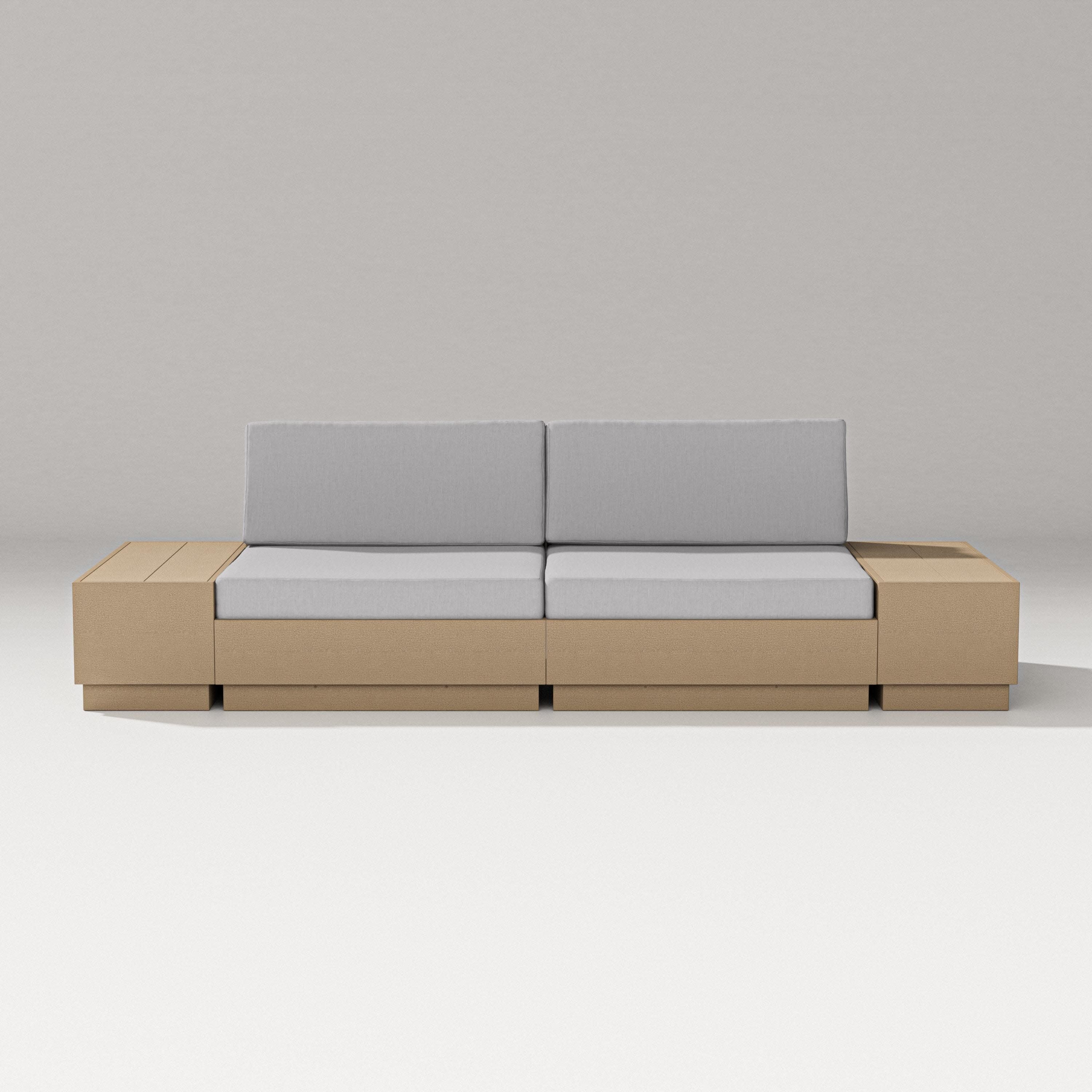 Elevate 4-Piece Loveseat Sectional in Vintage Sahara / Granite