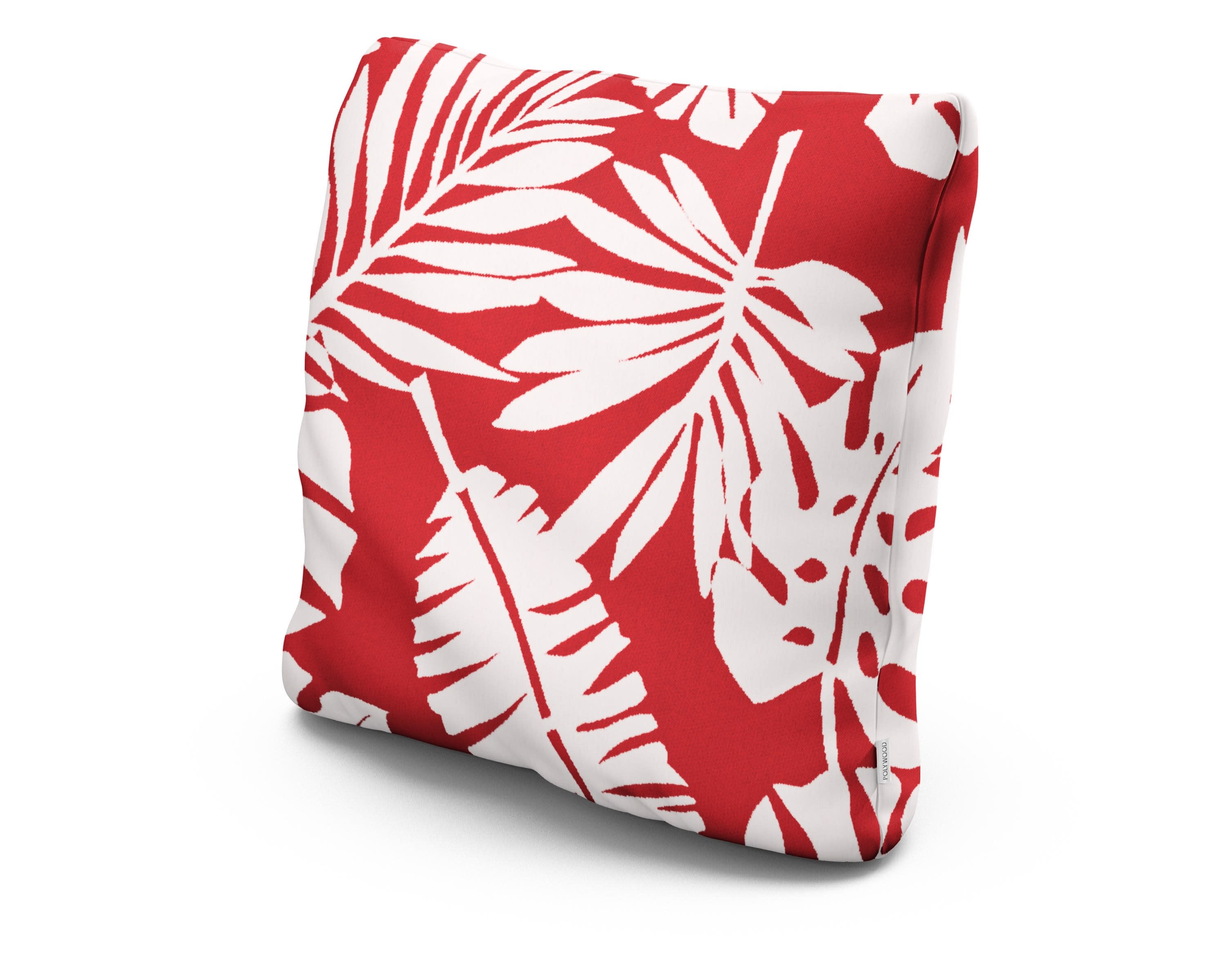 20" Outdoor Throw Pillow in Leaf Crimson