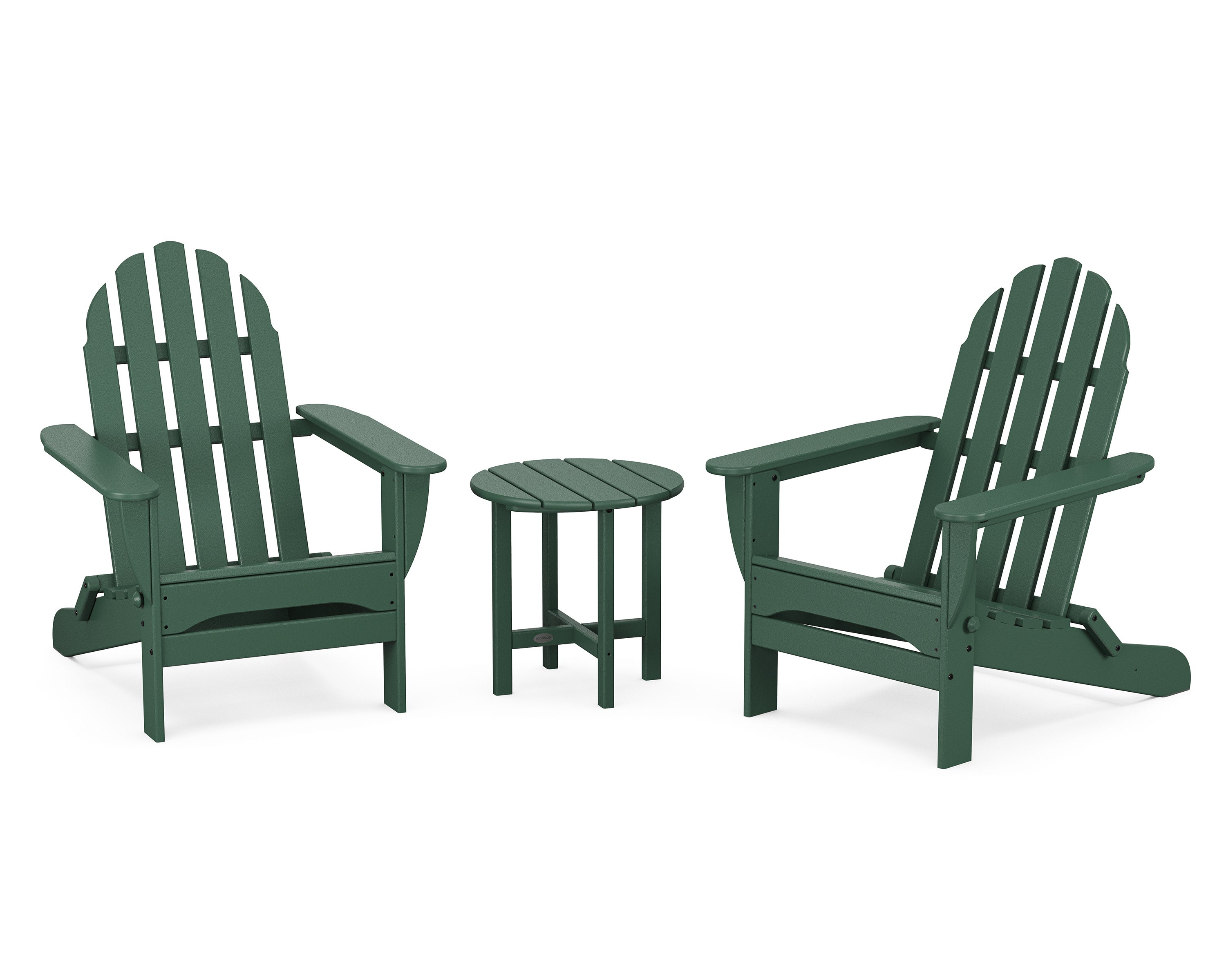 Classic Folding Adirondack 3-Piece Set in Green