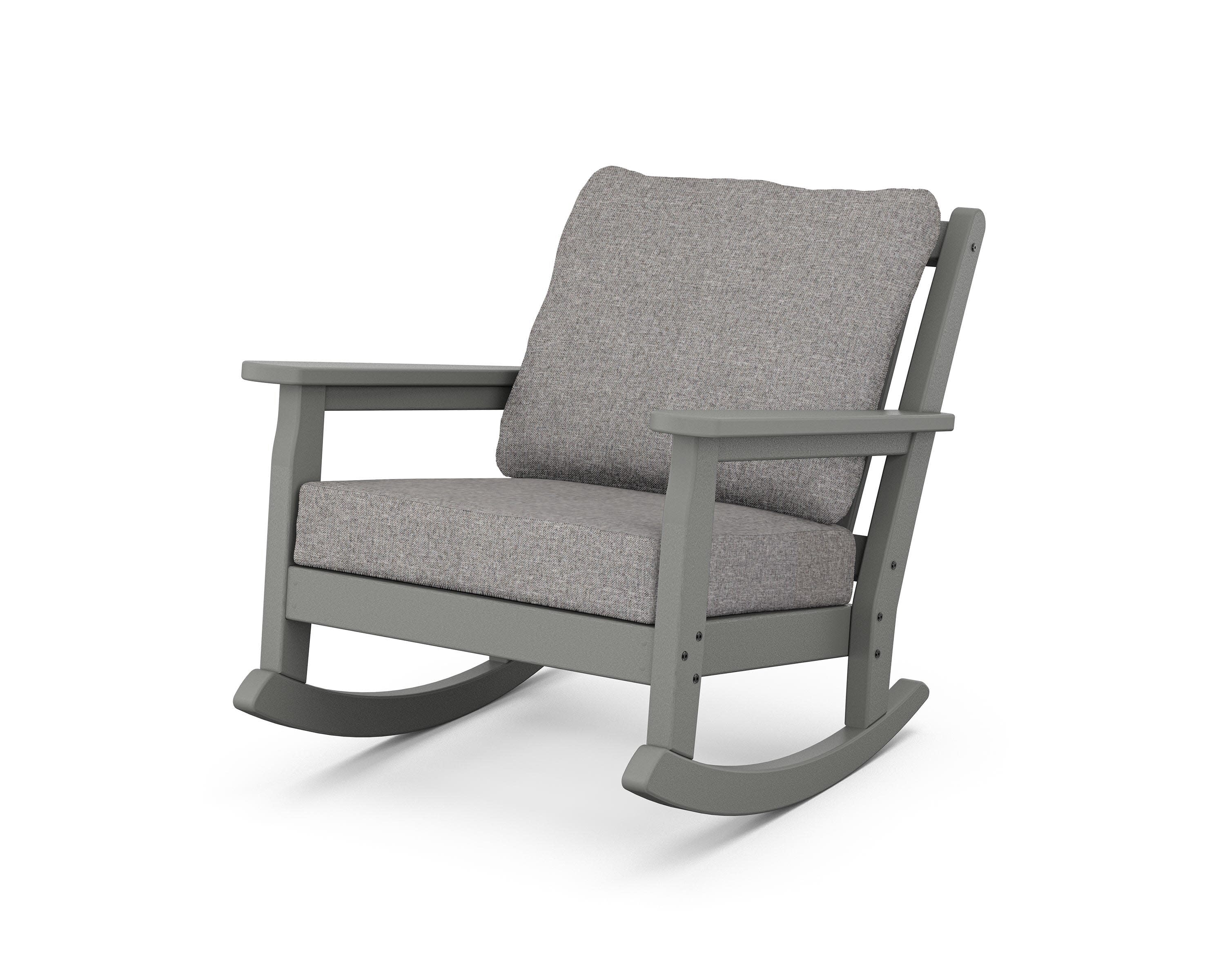 Chippendale Deep Seating Rocking Chair in Slate Grey / Grey Mist