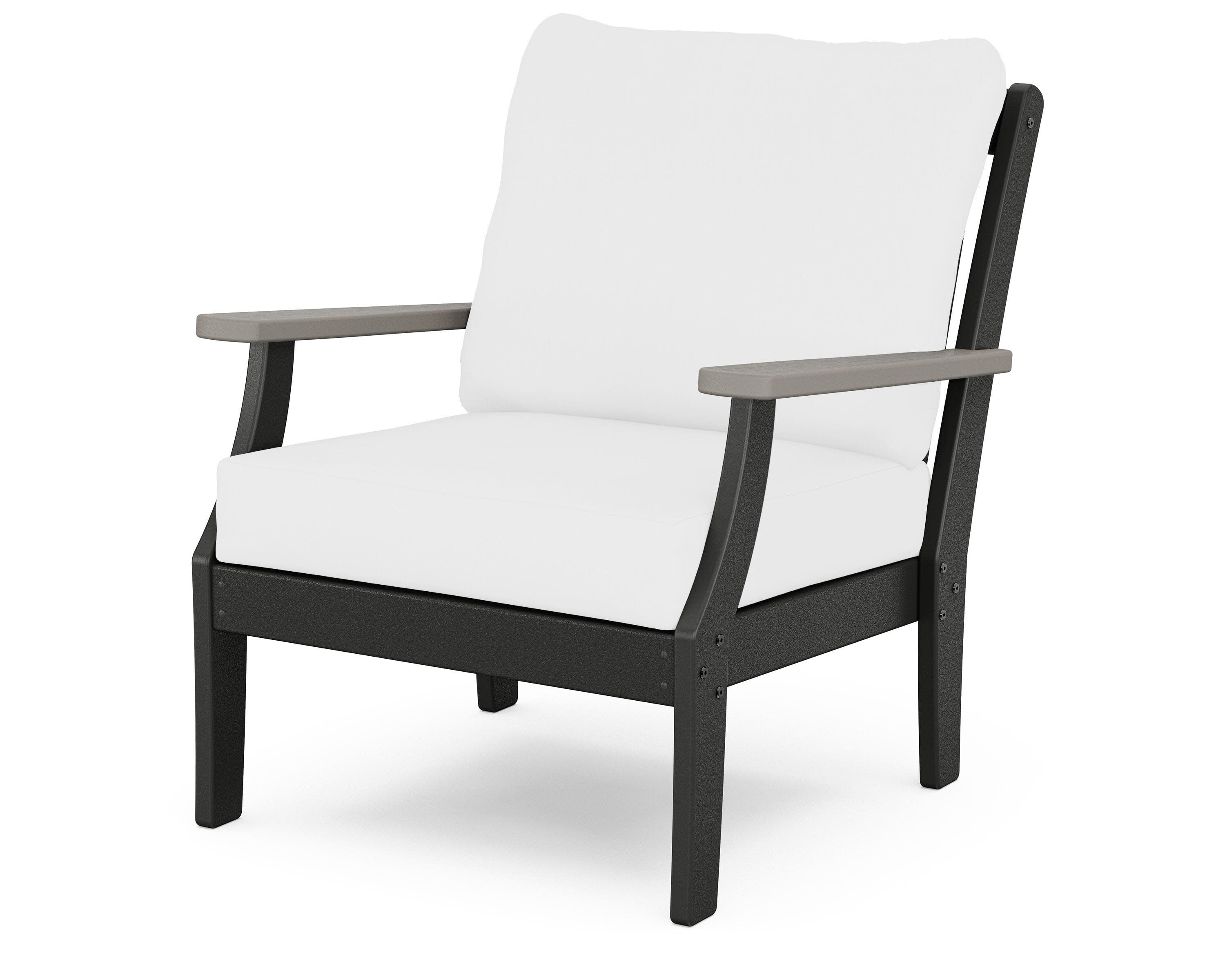 Braxton Deep Seating Chair in Black / Driftwood / Natural