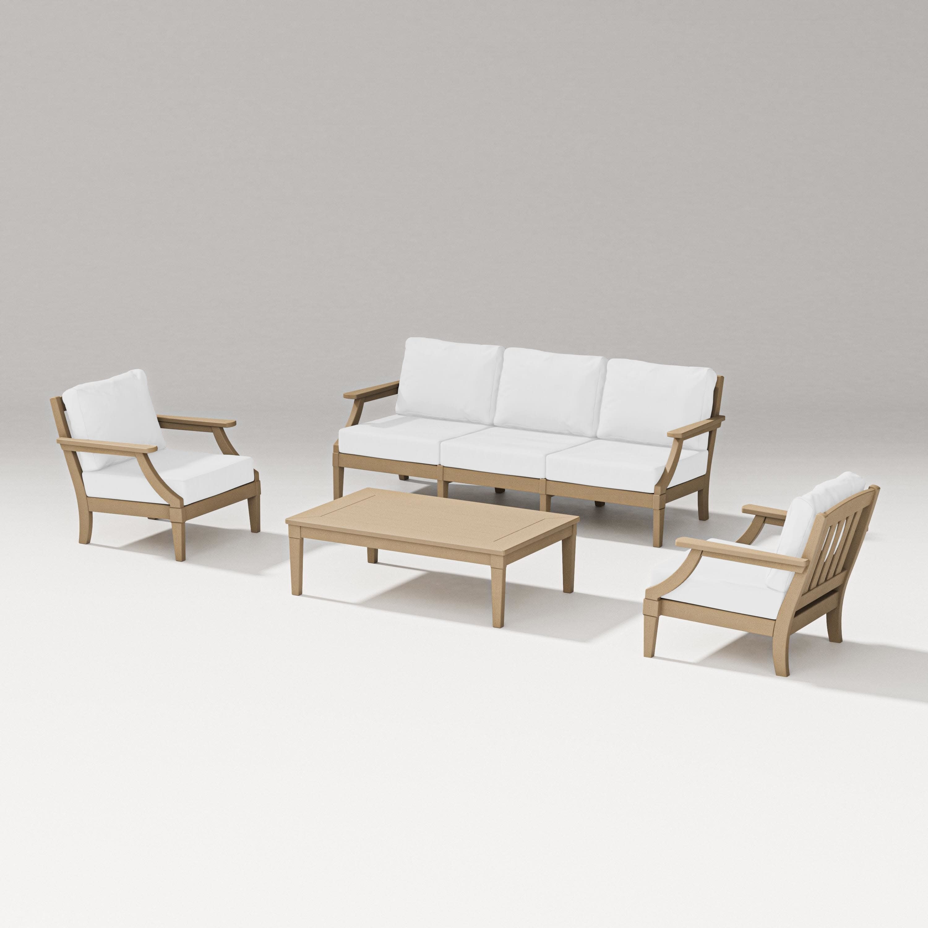 Estate 4-Piece Lounge Sofa Set in Vintage Sahara / Natural