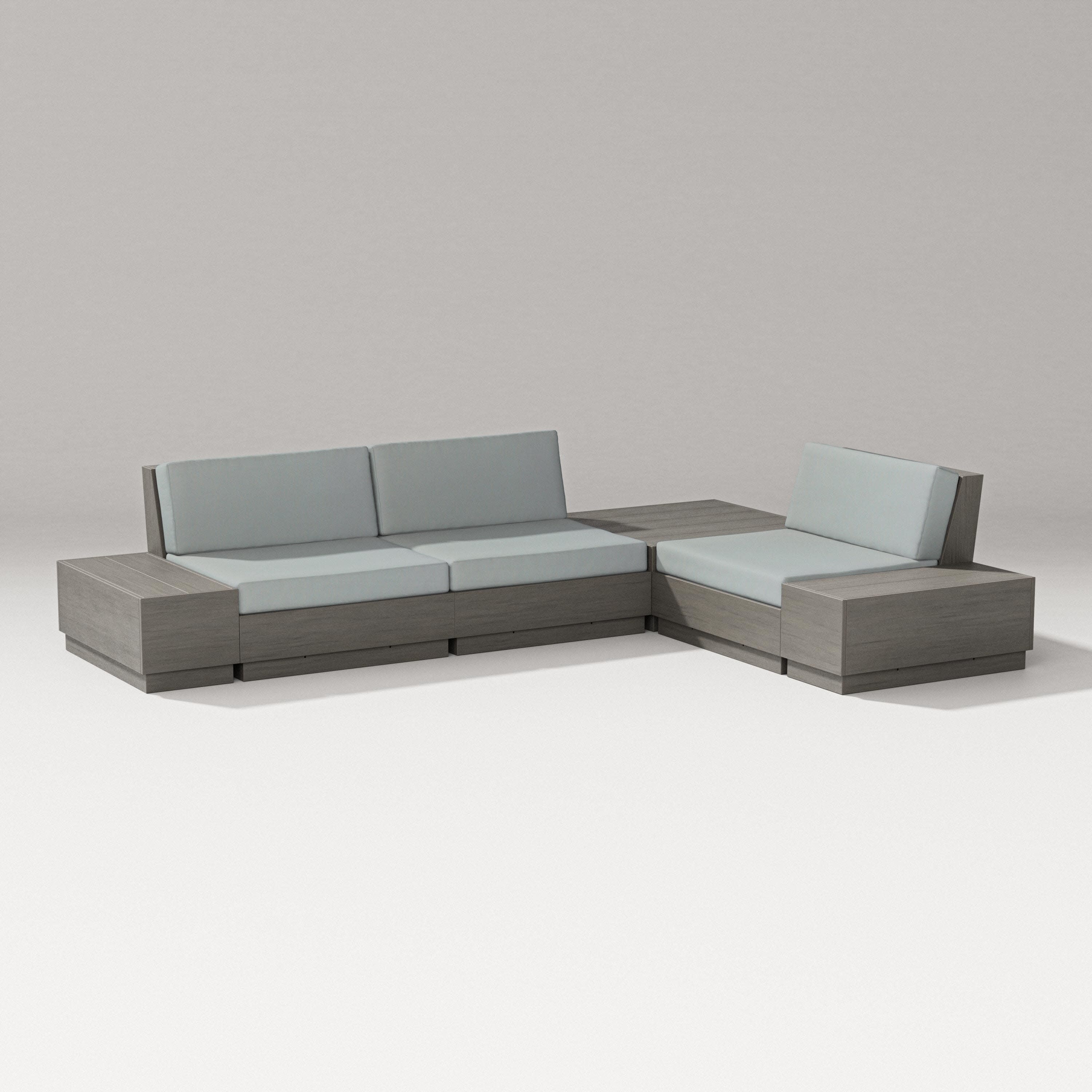 Elevate 6-Piece Corner Sectional in Driftwood / Spa
