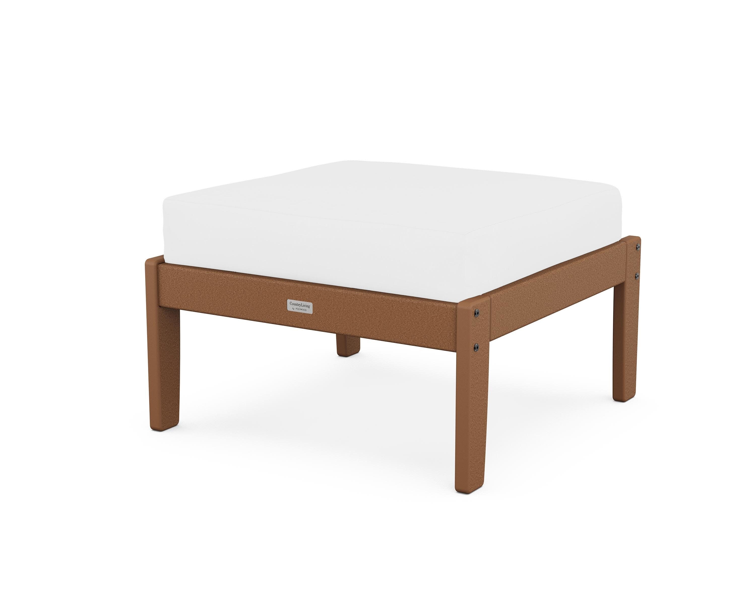 Cottage Deep Seating Ottoman in Teak / Natural